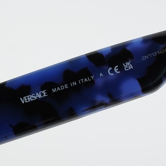 Versace Versace VE4464F 545887 Sunglasses Black / Blue Rectangle Size ONE SIZE - 4 Thumbnail