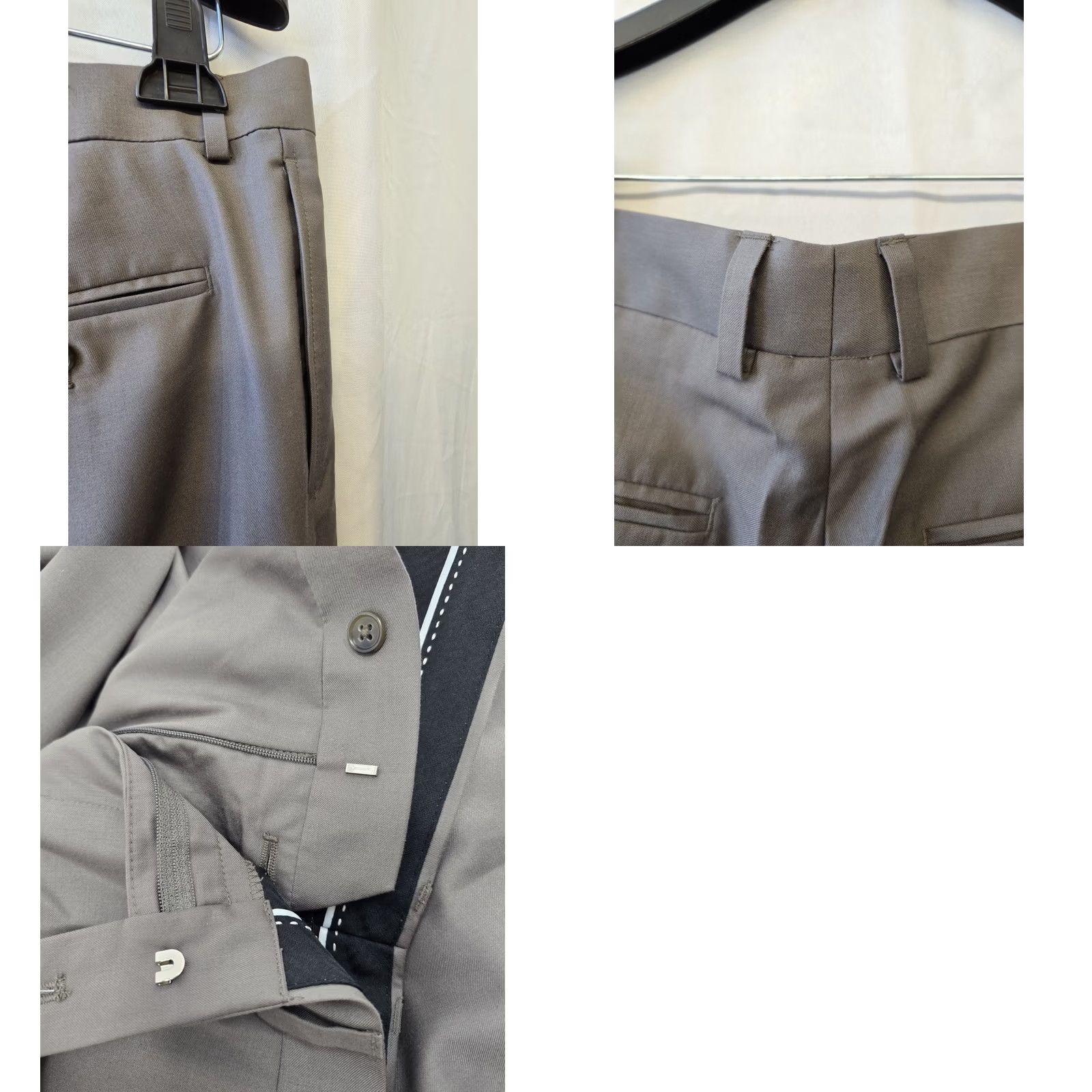 Pronto Uomo Pronto Uomo Dress Pants Mens 36x30 Gray Flat Front Classic Fit Polyester Rayon Pants Mens Regular 36 Gray Front Flat Classic Dress Pants Mens Size US 36 / EU 52 - 8 Thumbnail