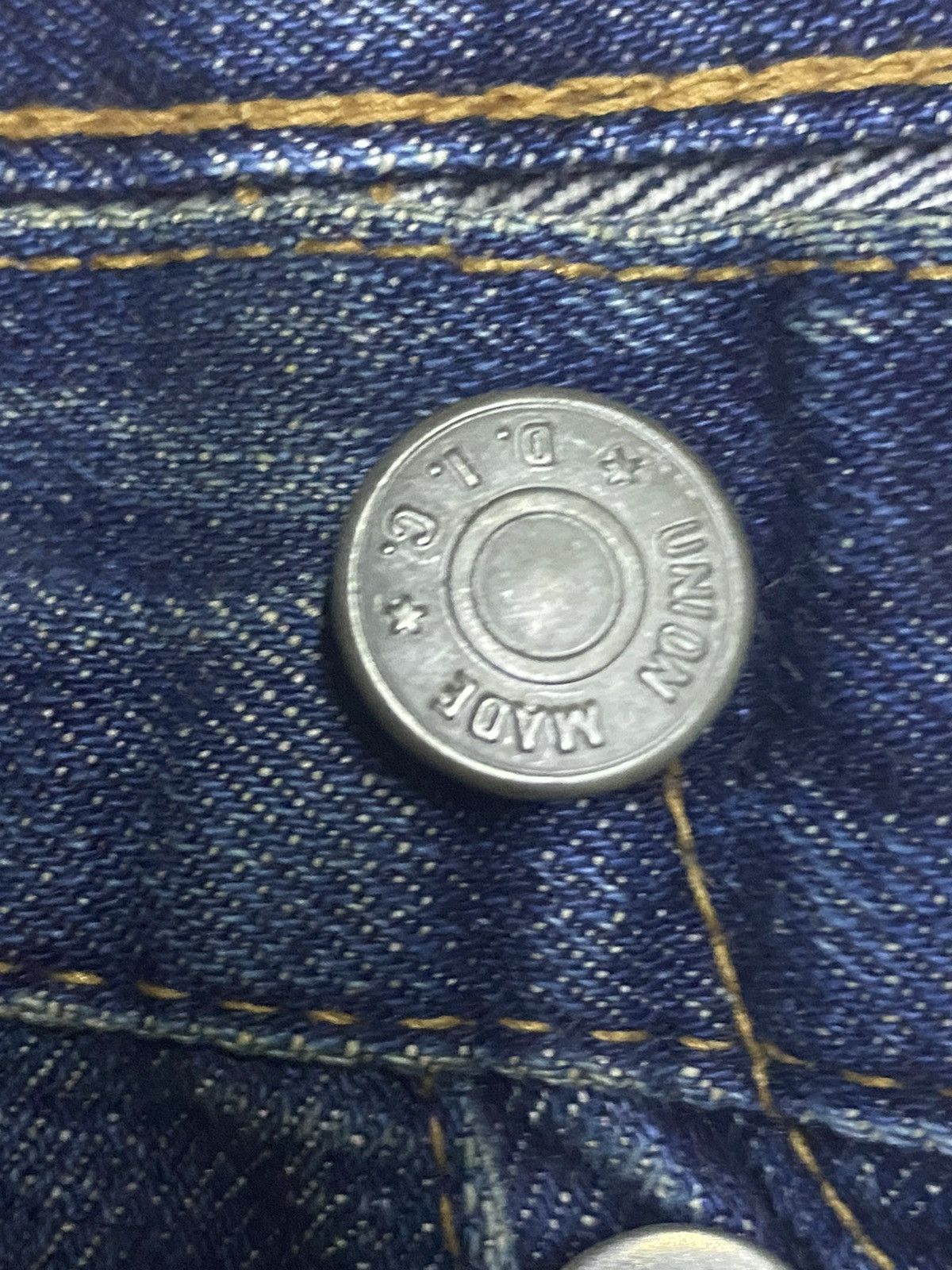 Japanese Brand Vintage Orange Helmet Dic Union Made Selvedge Jeans Size US 26 / EU 42 - 13 Thumbnail