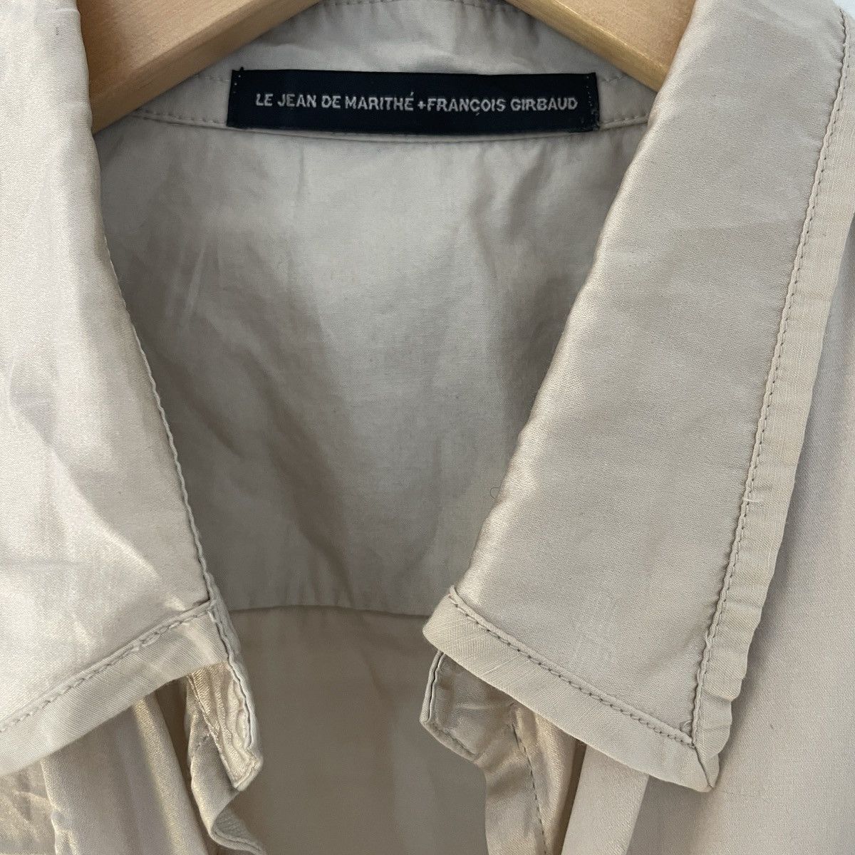 Marithe + Francois Girbaud Marithe Girbaud tie front crop top blouse taupe silk cotton Size S / US 4 / IT 40 - 6 Thumbnail