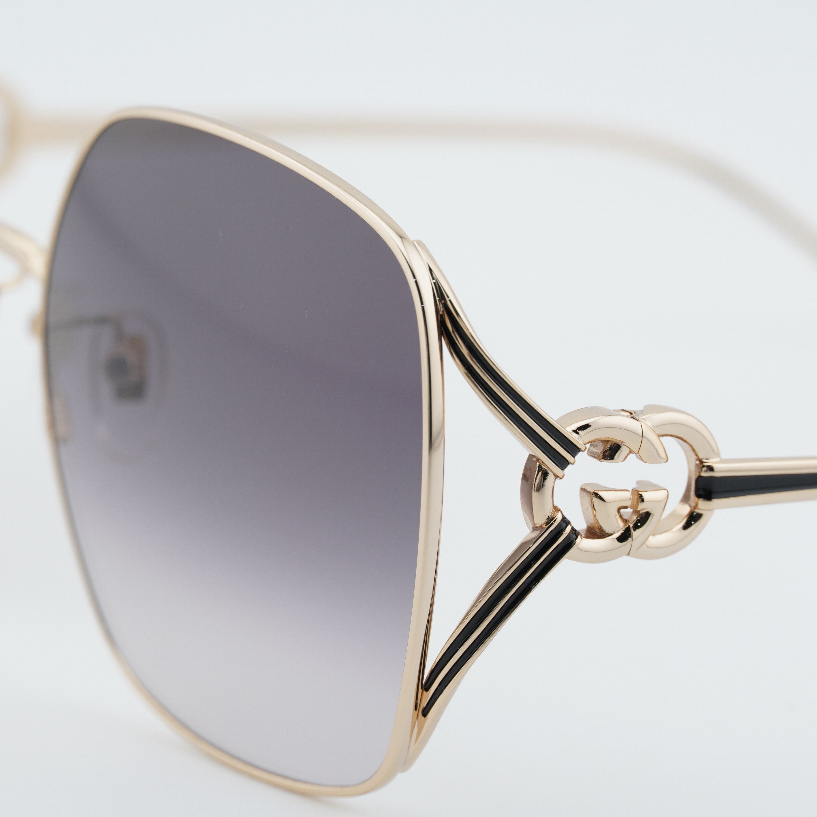 Gucci Gucci GG1323S 001 Sunglasses Gold Square Frame, Grey Lenses Size ONE SIZE - 3 Thumbnail