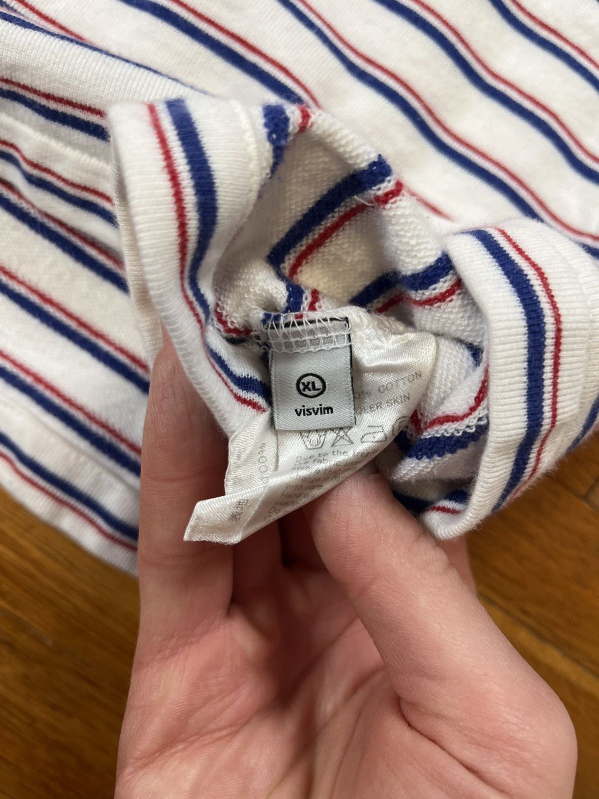 Visvim Visvim White Striped Hooded Sweatshirt XL Size US XL / EU 56 / 4 - 6 Thumbnail