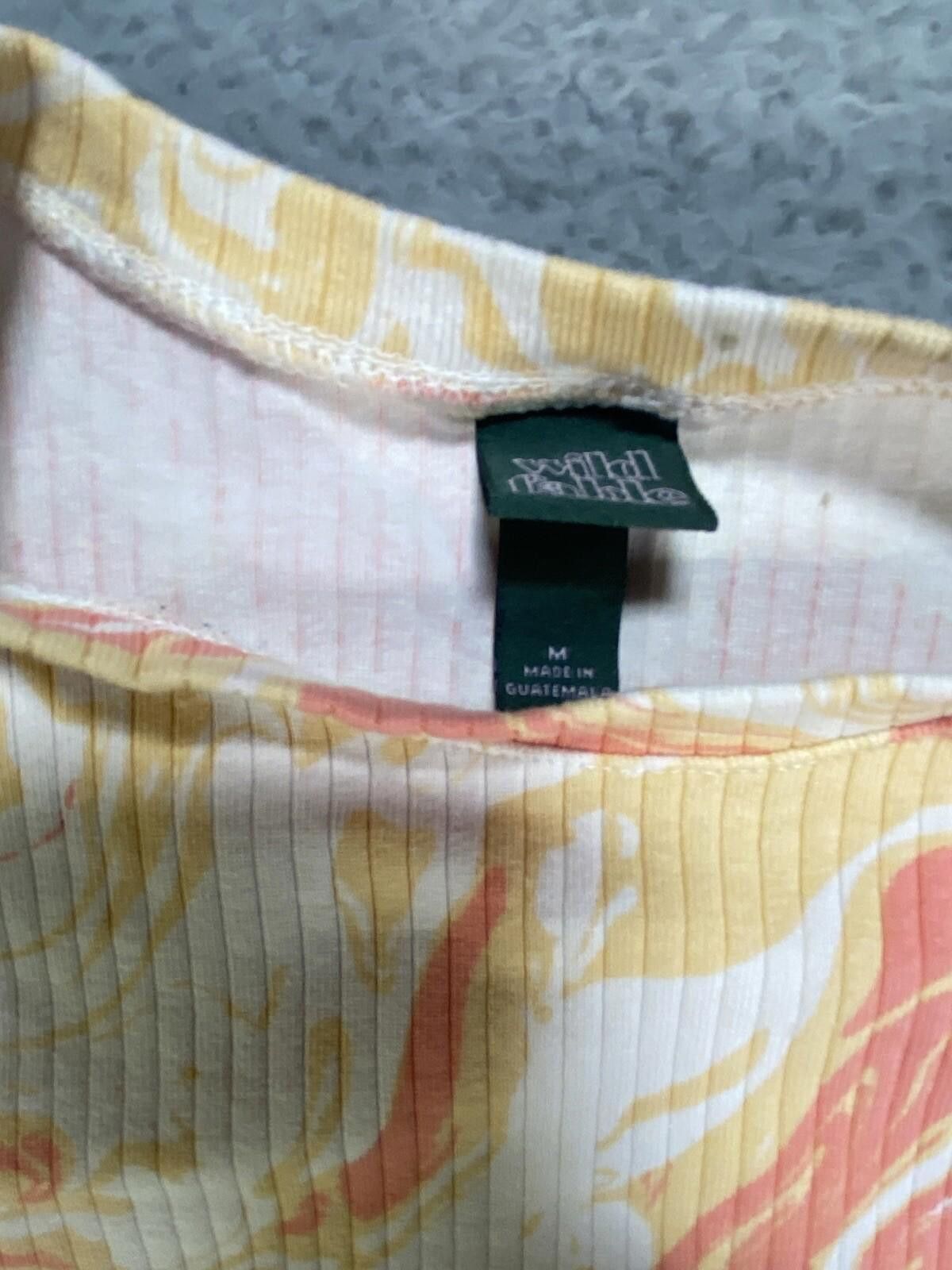 Other Wild Fable Orange & White Shirt Junior Medium Trippy Lava Size M / US 6-8 / IT 42-44 - 3 Thumbnail