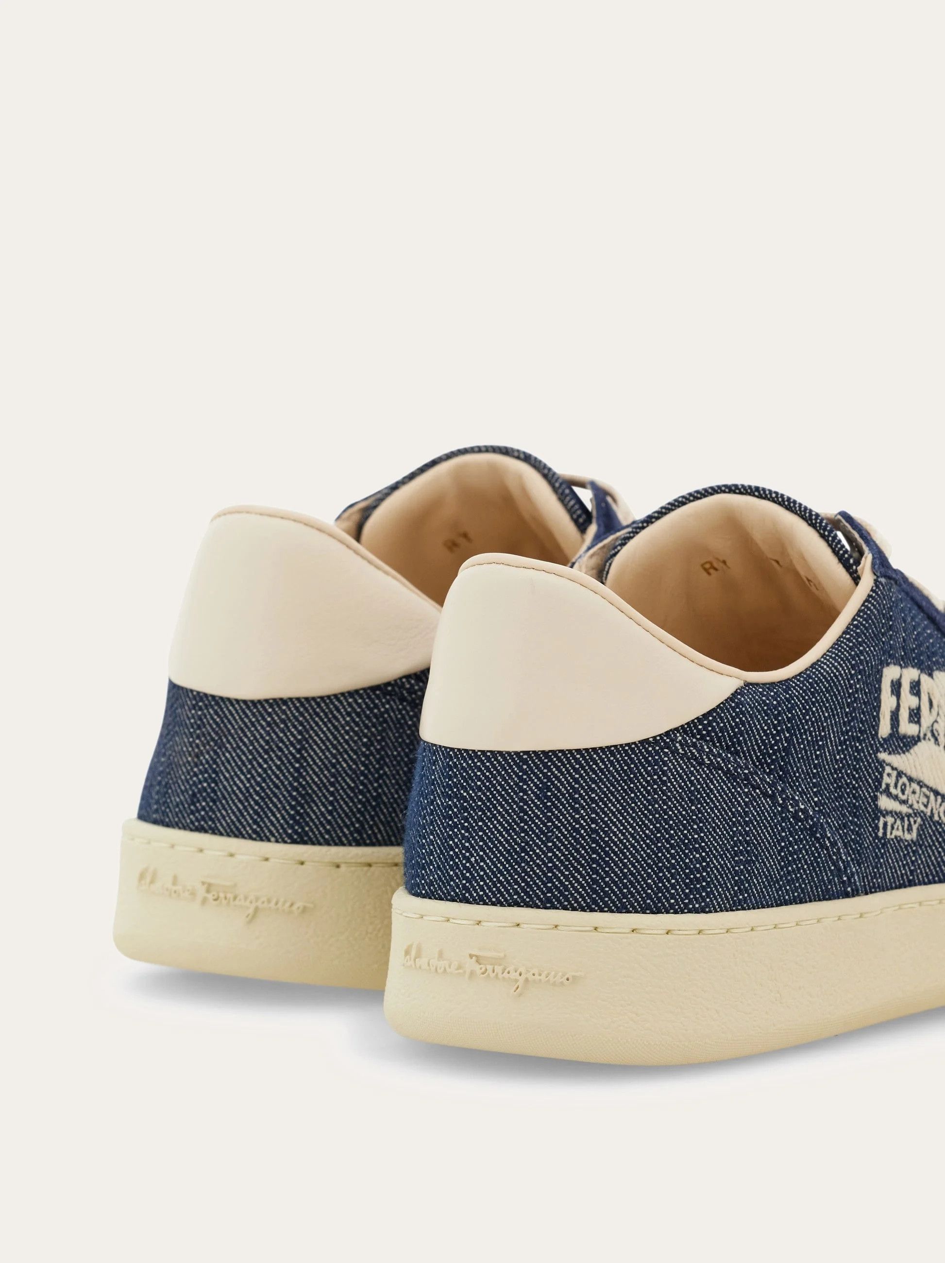 Salvatore Ferragamo o1s1rm0526 Logo-print Low-Top Sneakers in Blue Size US 8 / IT 38 - 4 Thumbnail