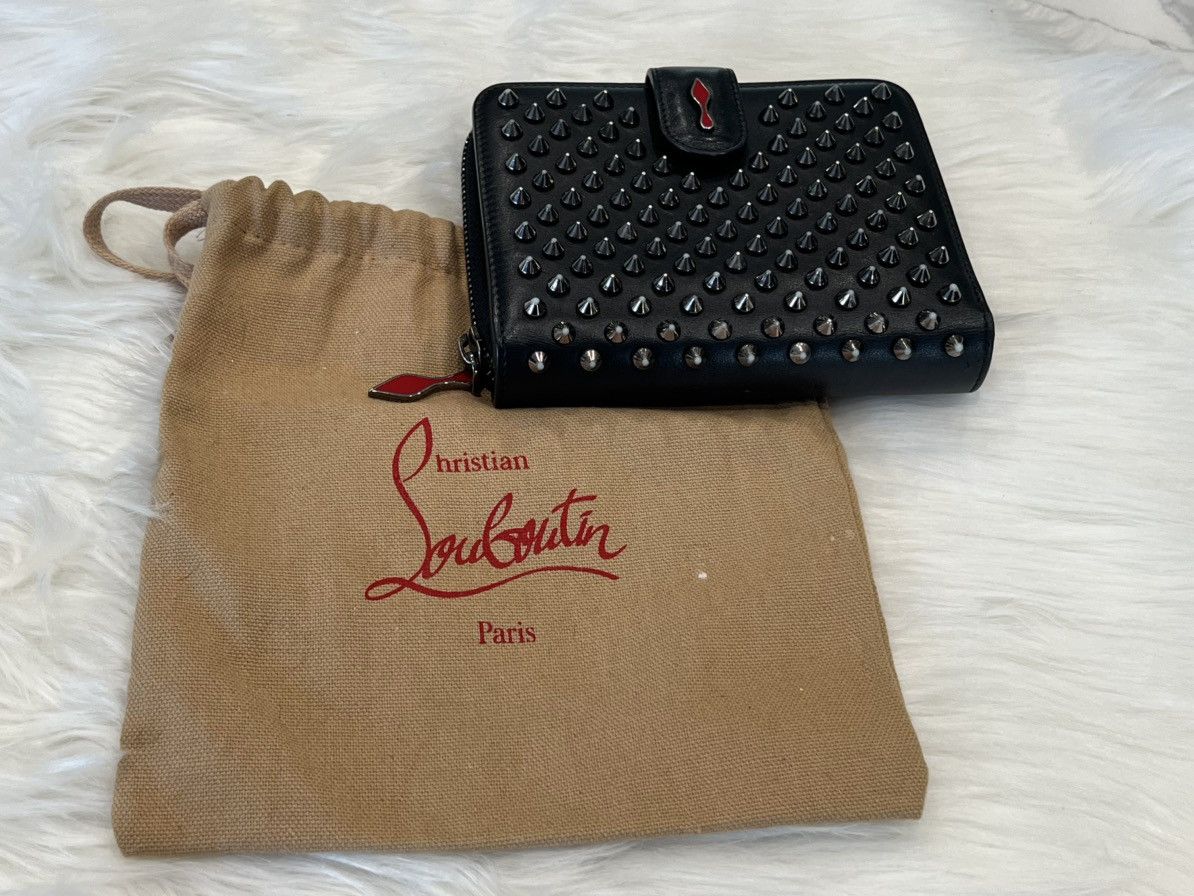 Christian Louboutin Christian Louboutin Panettone Spike Black Leather Wallet Size ONE SIZE - 13 Thumbnail