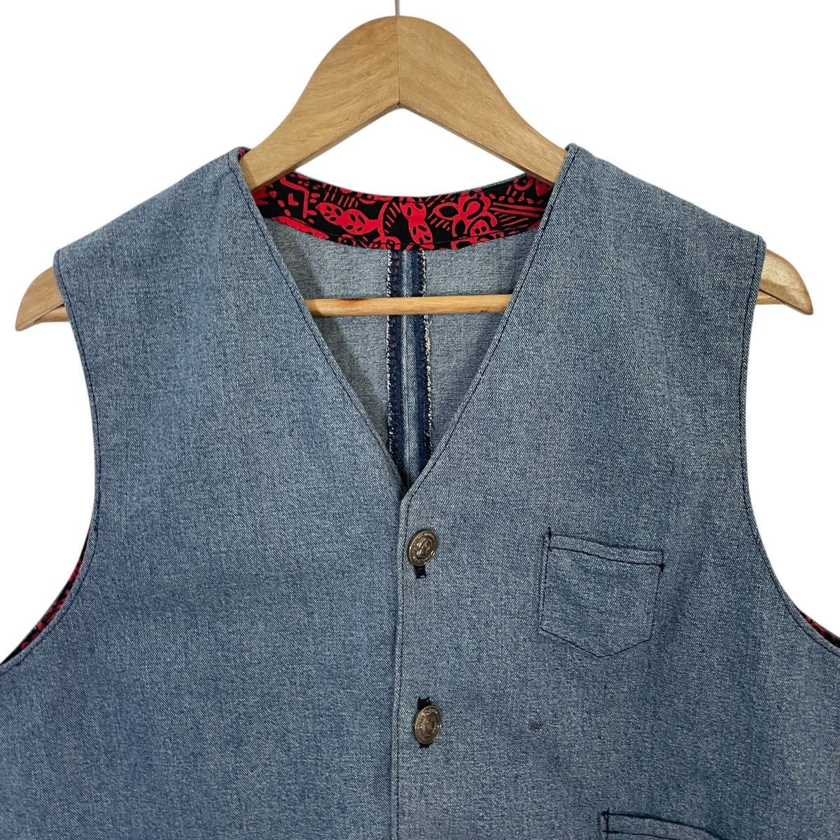 Japanese Brand Vintage Japanese Designer Denim Vest Size US M / EU 48-50 / 2 - 2 Thumbnail