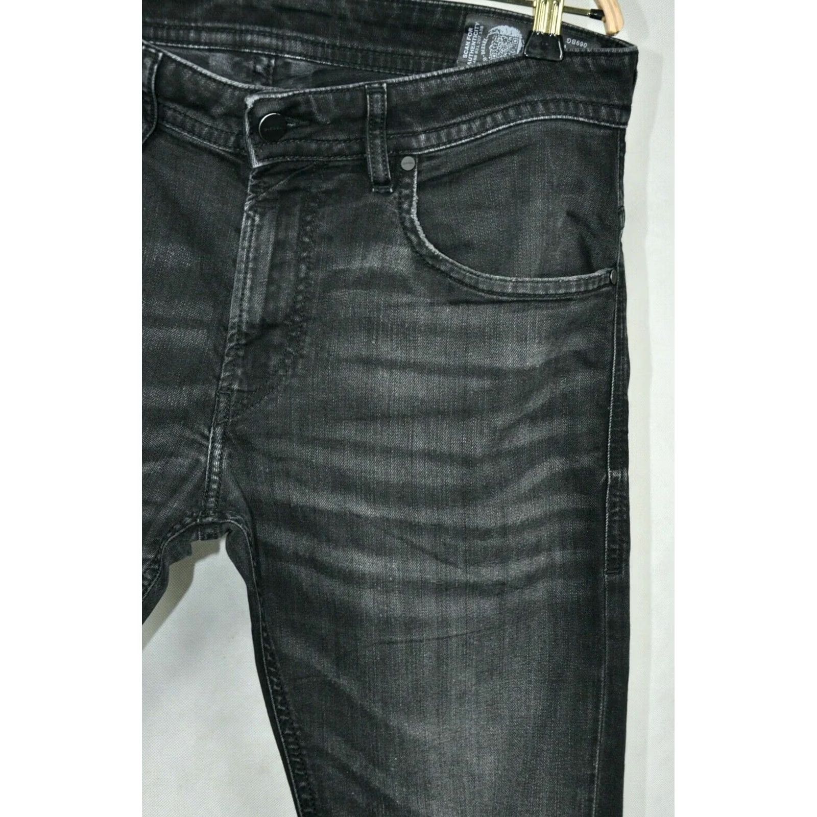 Diesel DIESEL Thommer 069BG Slim Skinny Jeans - Denim Black 32W32L Men Size US 32 / EU 48 - 6 Thumbnail