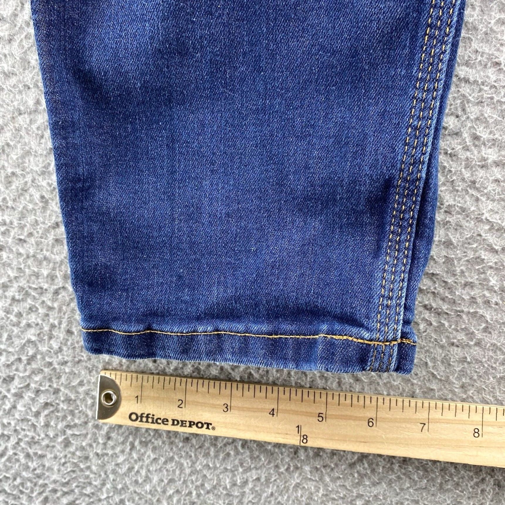 Denime Du/er Jeans Mens 32x28 L2X Relaxed Taper Dark Wash Denim Stretch Size US 32 / EU 48 - 5 Thumbnail