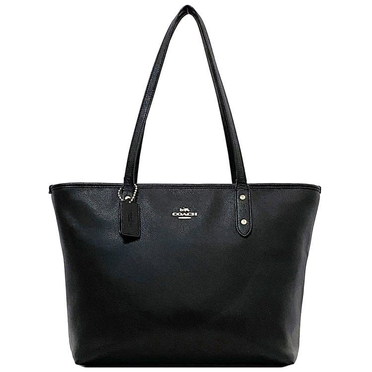Coach COACH Tote Bag Black Leather Size ONE SIZE - 1 Thumbnail