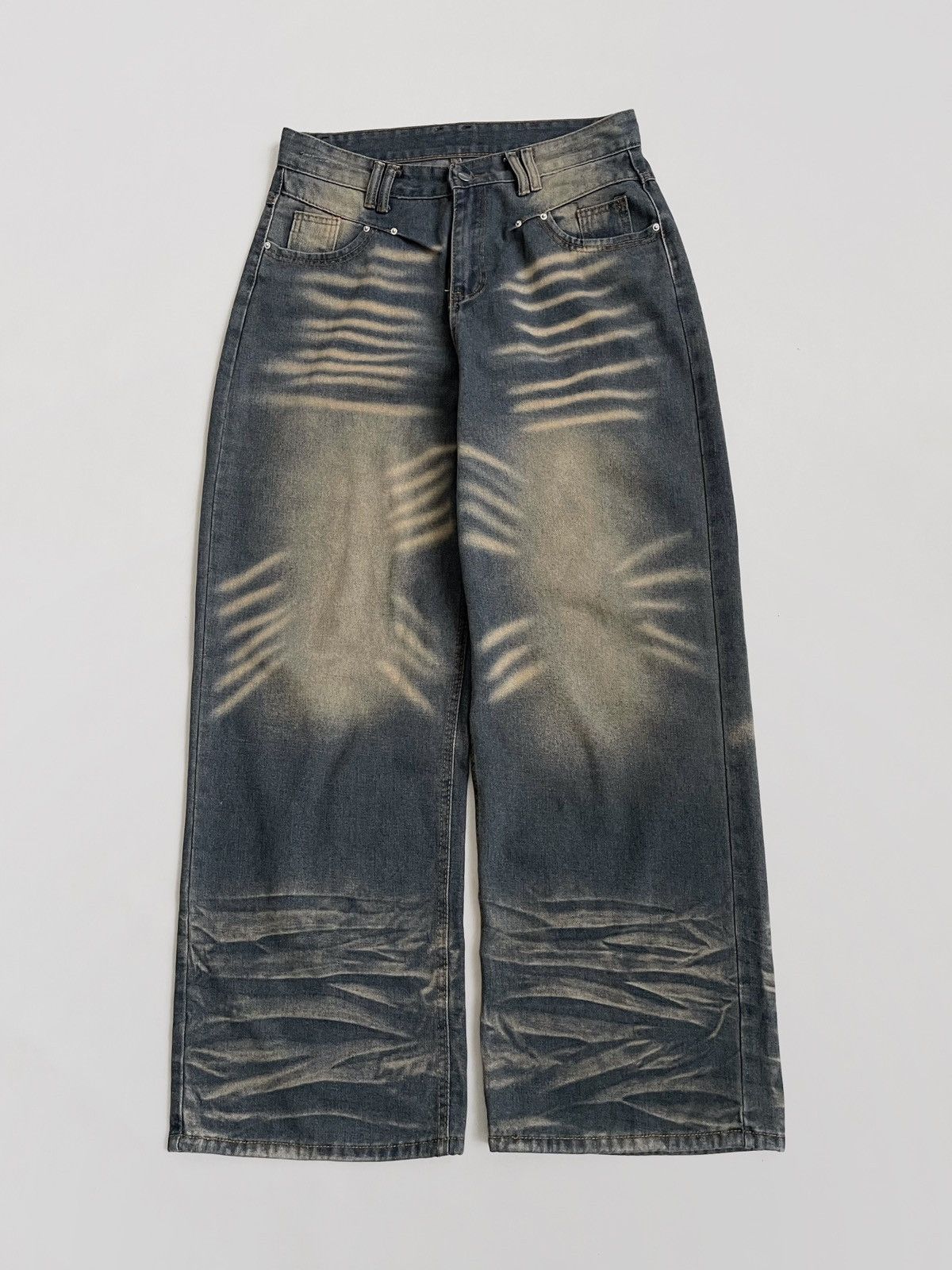 image of Archival Clothing Vintage Y2K Denim Rap Big Pants Japanese Style in Blue, Men's (Size 33)