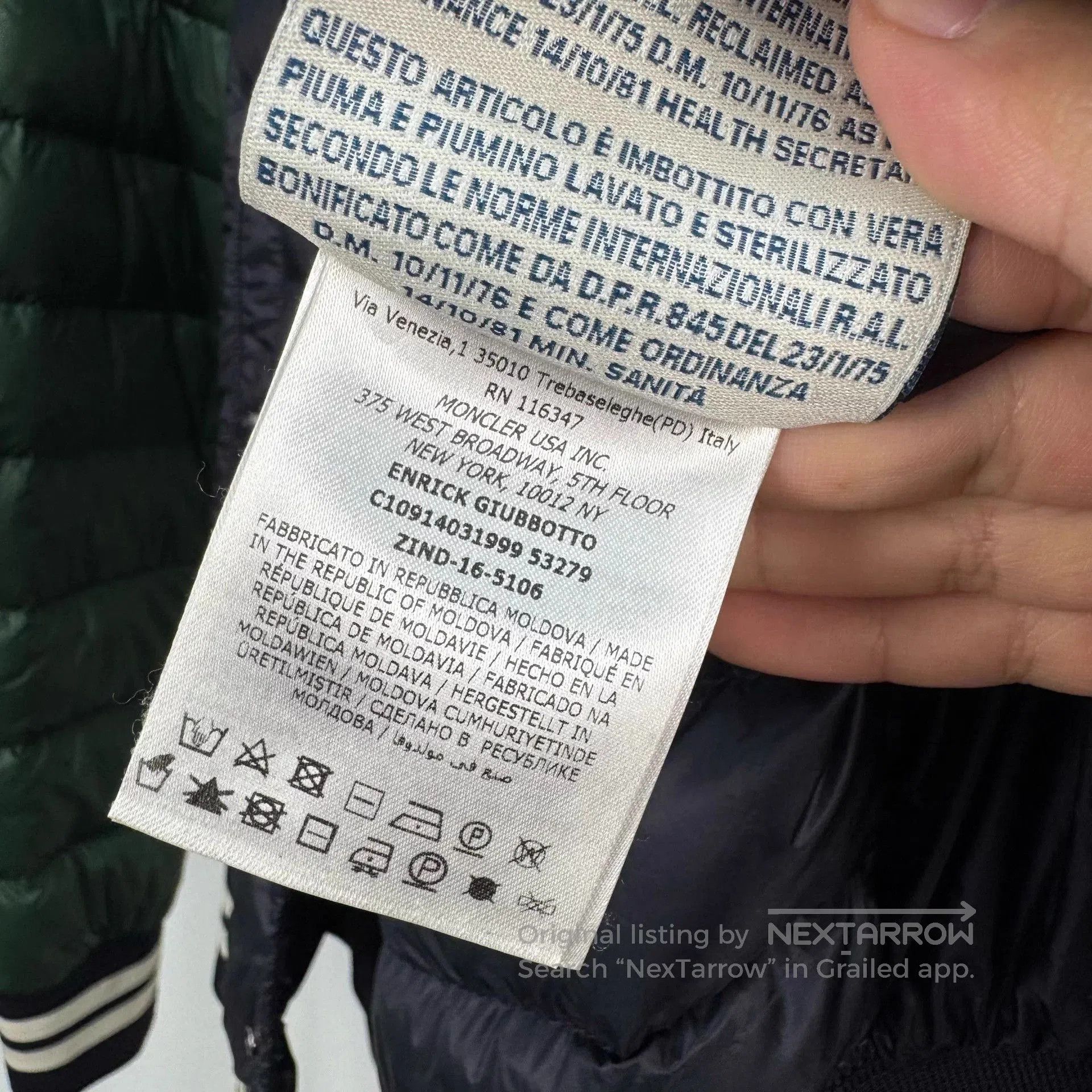 Moncler Multi-Color Puffer Varsity Jacket. Size US M / EU 48-50 / 2 - 7 Thumbnail