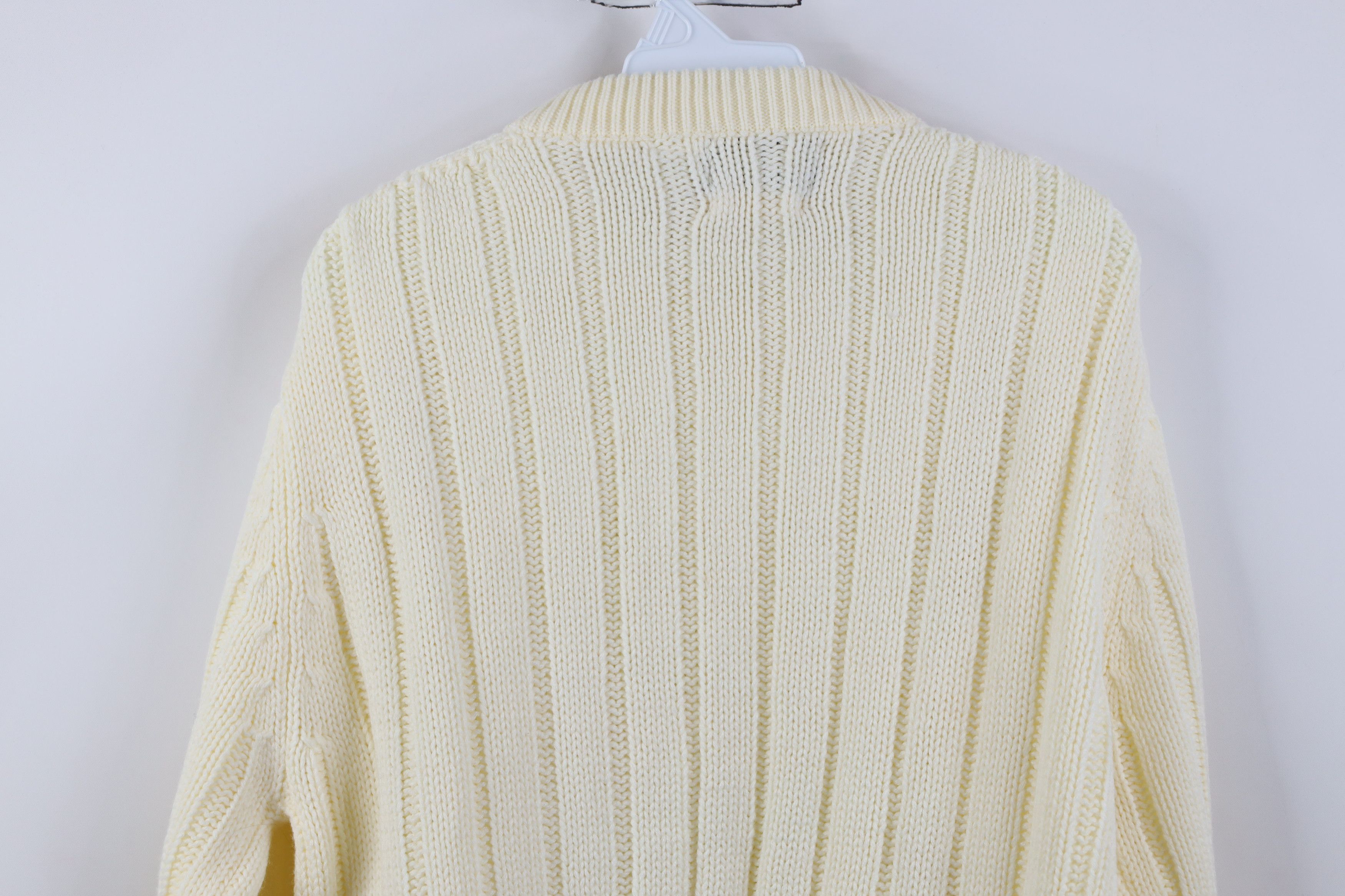 Vintage Vintage 70s Streetwear Cable Knit Fisherman Sweater Cream Size US XL / EU 56 / 4 - 9 Thumbnail