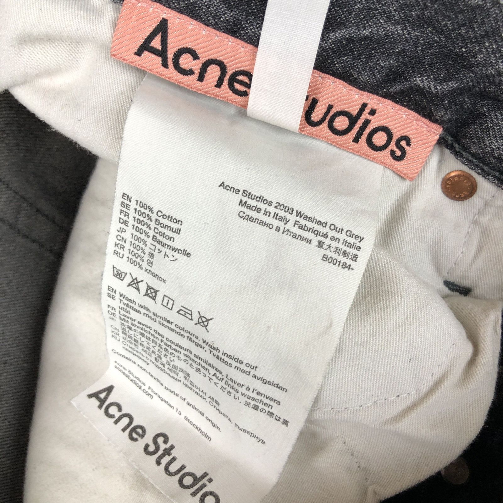 Acne Studios Acne Studios 2003 Washed Out Grey Jeans Size US 34 / EU 50 - 14 Thumbnail