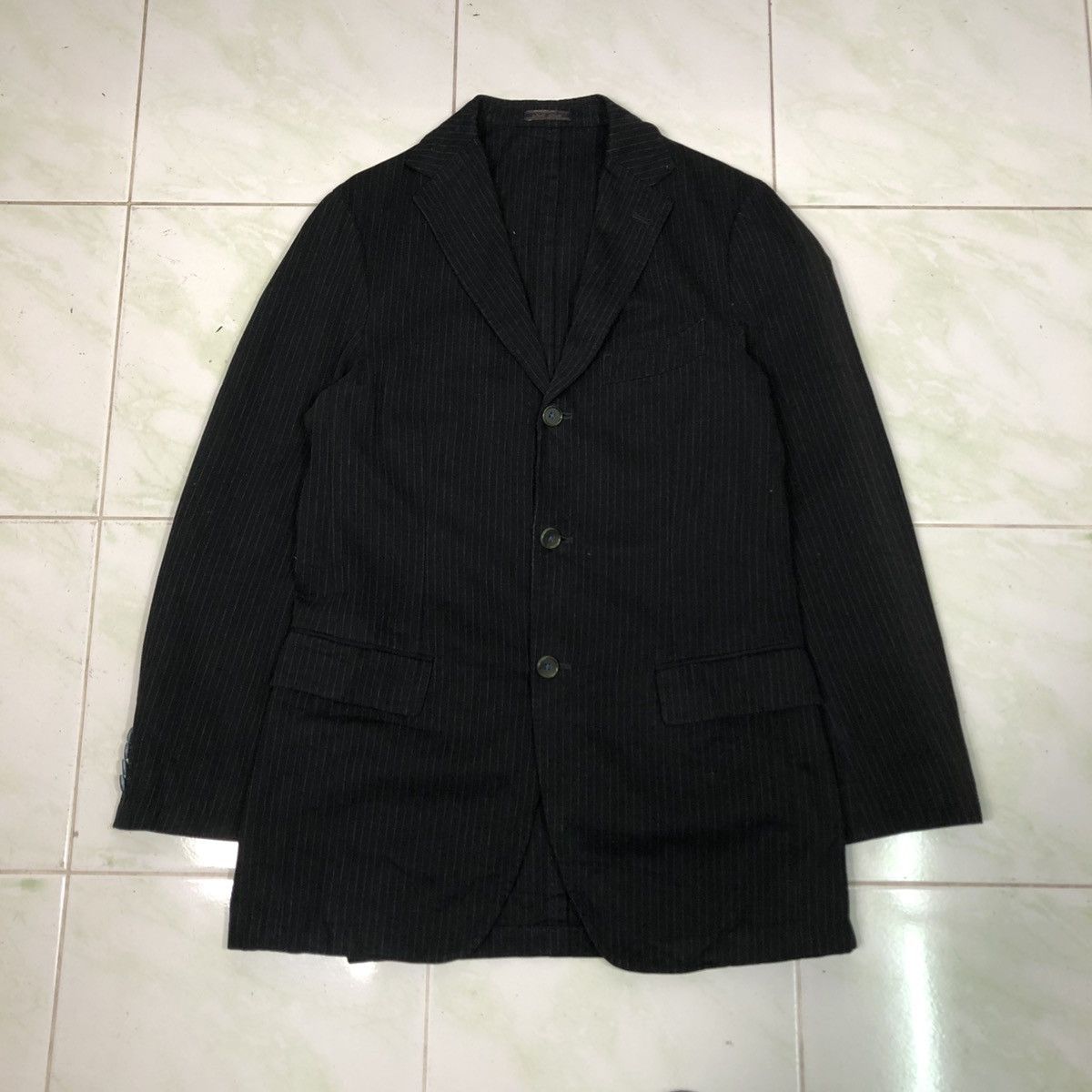 Issey Miyake 💥VINTAGE HICKORY CHORE JACKET SABI SABI STRIPED Size 46R - 1 Thumbnail