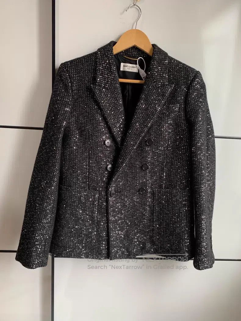 Saint Laurent Paris Saint Laurent Paris Heavy Duty Sequin Jacket i Size XS / US 0-2 / IT 36-38 - 1 Thumbnail