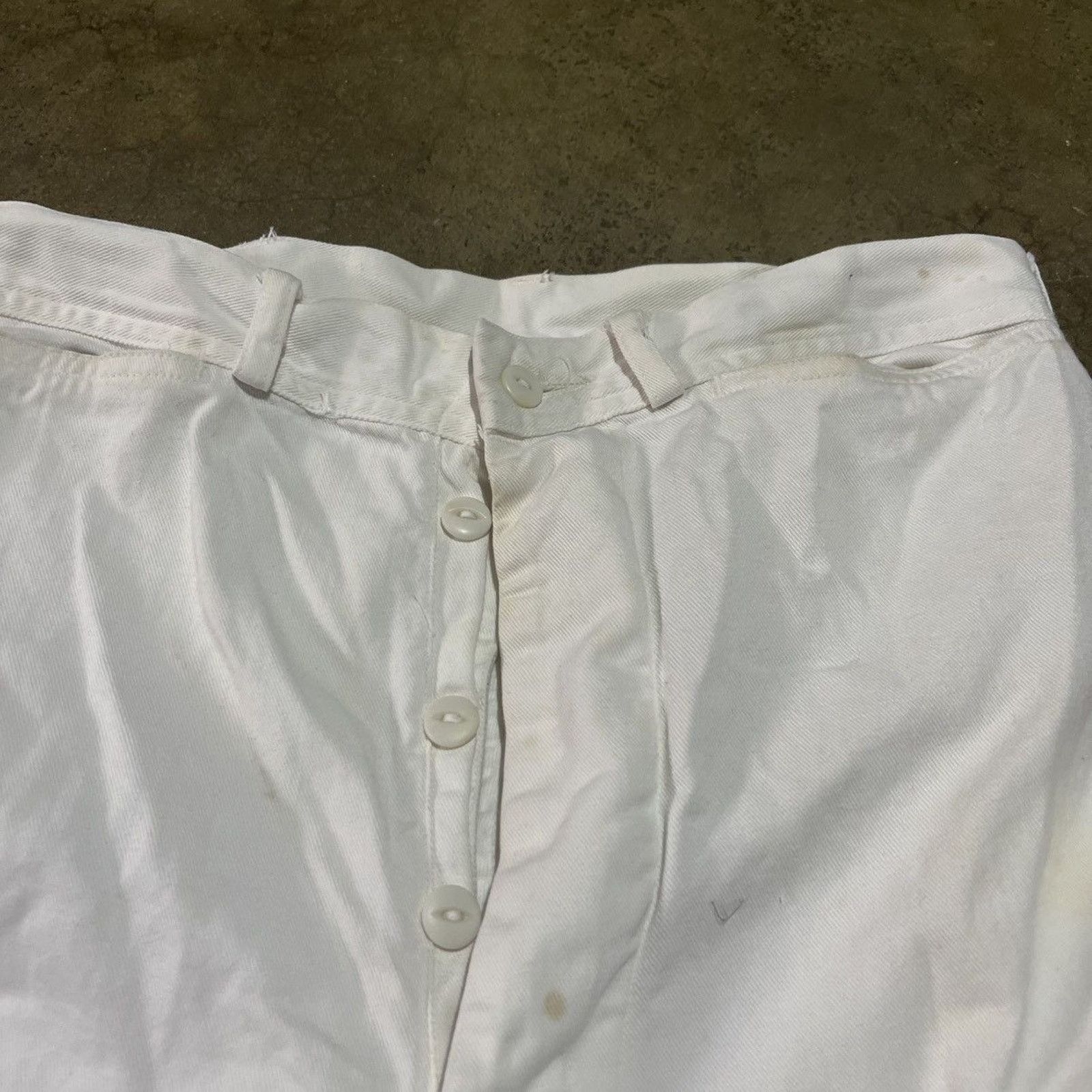 Vintage Vintage WW2 White US Navy Flared Bell Bottom Pants 28x28 Size US 28 / EU 44 - 4 Thumbnail