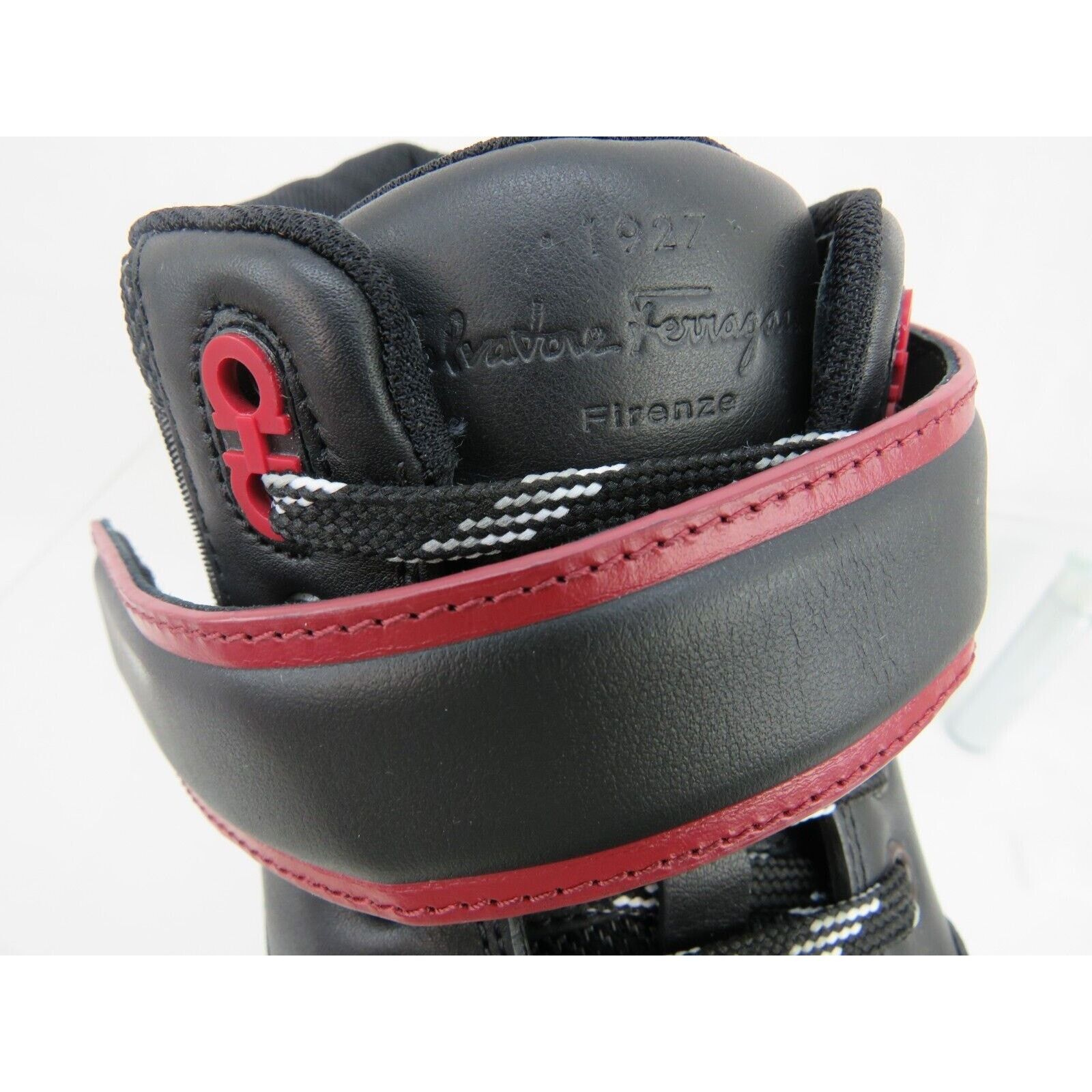 Salvatore Ferragamo COSMA HIGH BLACK LEATHER GANCINI MESH LACE SNEAKERS 10 M Size US 10 / EU 43 - 10 Thumbnail