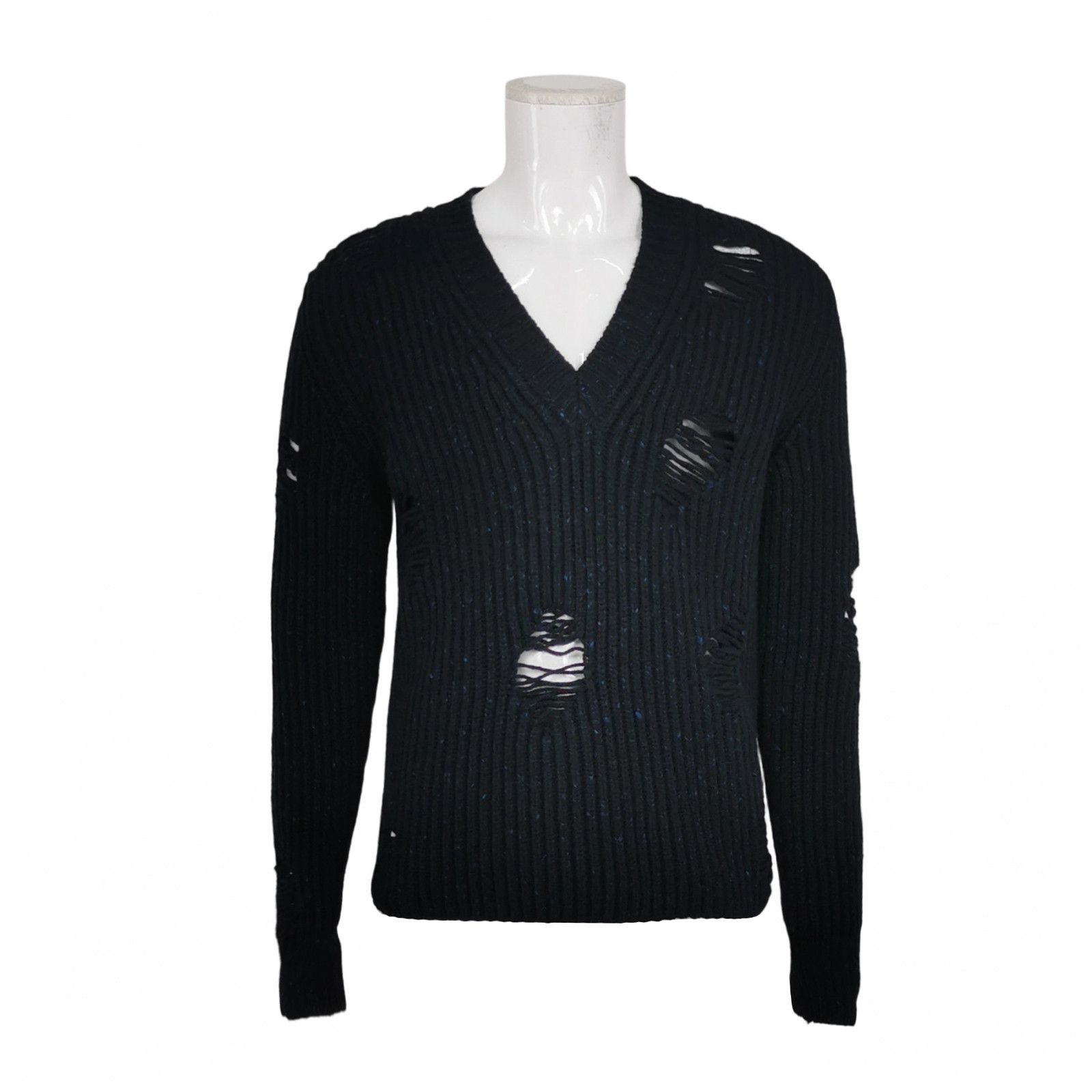 Dior Dior Homme AW05 Distressed V-Neck Knit | Grailed