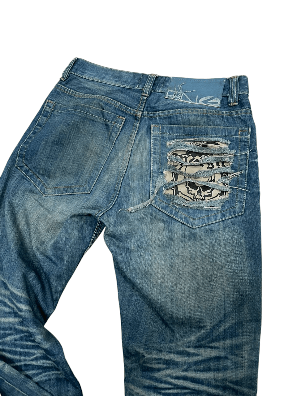 Energie × Japanese Brand 💥Flared Energie Worn Out & Distressed Style Denim 💥 Size US 30 / EU 46 - 7 Thumbnail