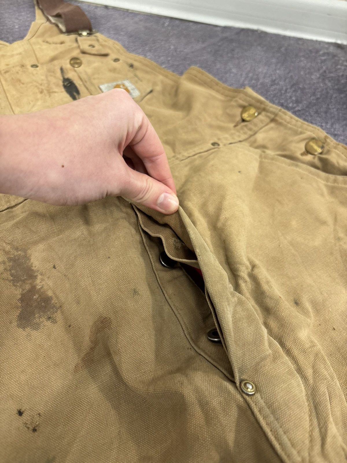 Carhartt Vintage Carhartt 1990s Duck Canvas Double Knee Bib Overalls Size US 34 / EU 50 - 11 Thumbnail