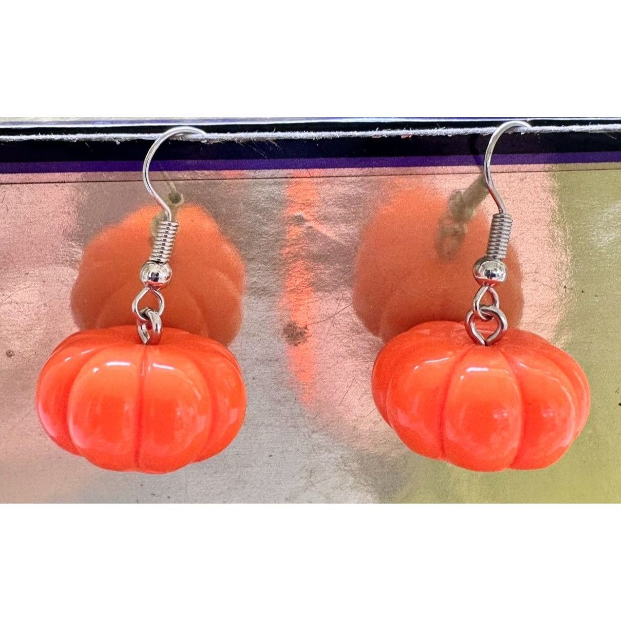 Handmade Pumpkin Earrings Thanksgiving Fall Festive Harvest New Handm Size ONE SIZE - 4 Thumbnail