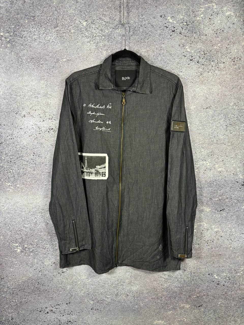 Blood Brother Blood Brother Patch Overshirt Gray Men's Shirt Large Size US L / EU 52-54 / 3 - 1 Thumbnail