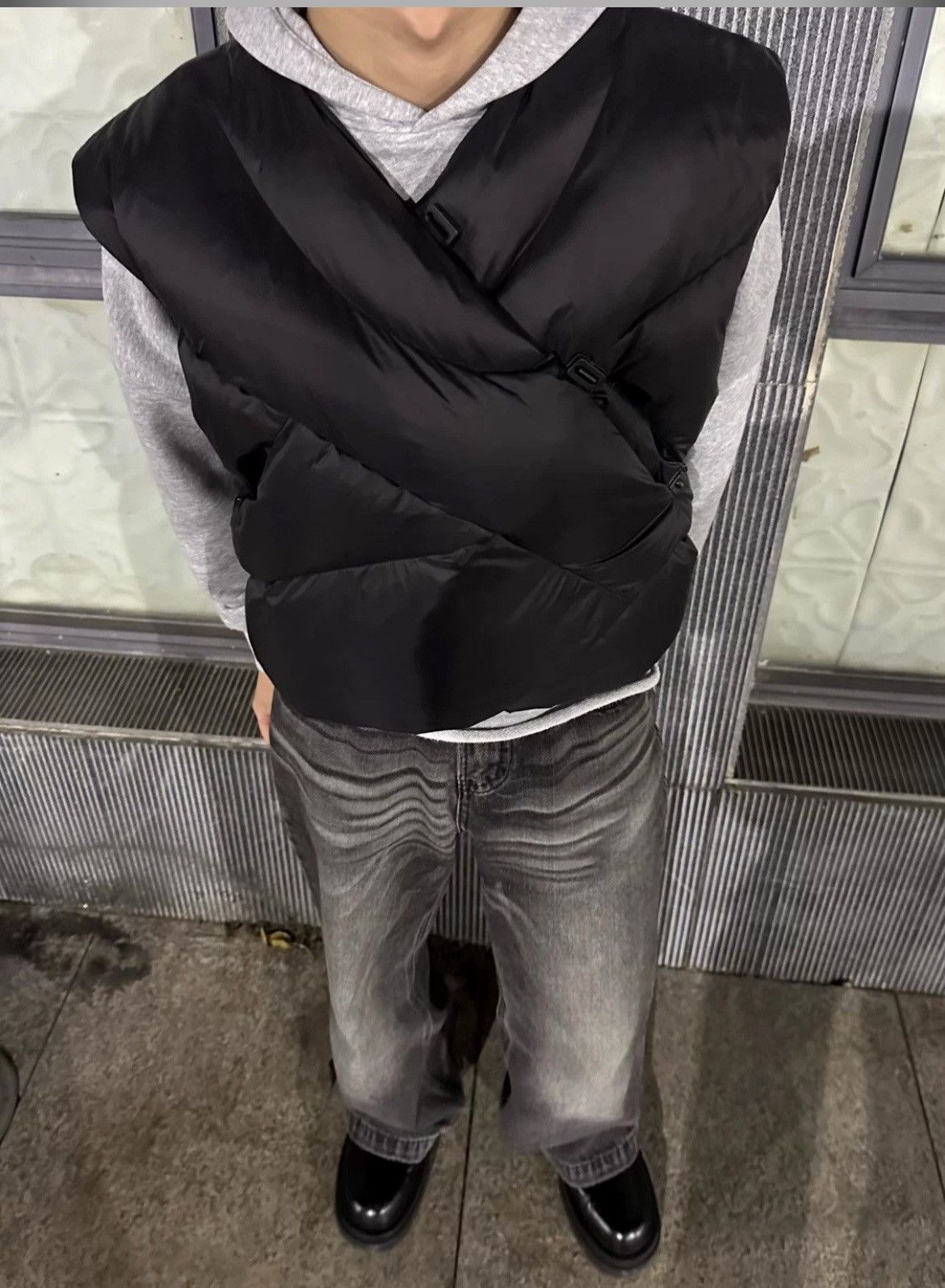 Japanese Brand × Vintage asymmetrical cropped quilted puffer vest jacket Size US M / EU 48-50 / 2 - 1 Thumbnail