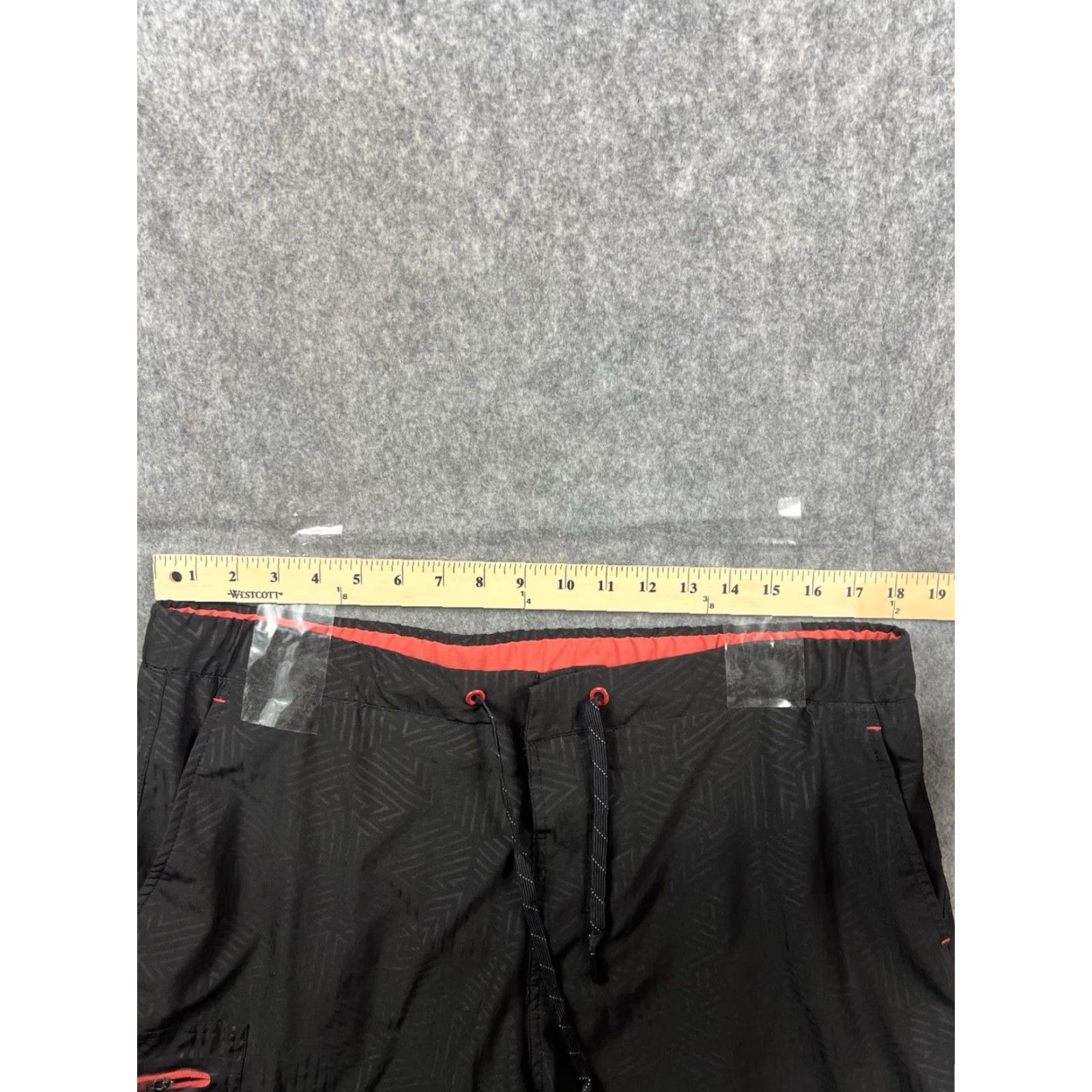 ZeroXposur ZeroXposur Men’s Plunge Swim Trunks Black UPF 50+ Size L Geometric Pattern Trunks Activewear Dual Pockets Drawstring Men Size US 33 - 3 Thumbnail