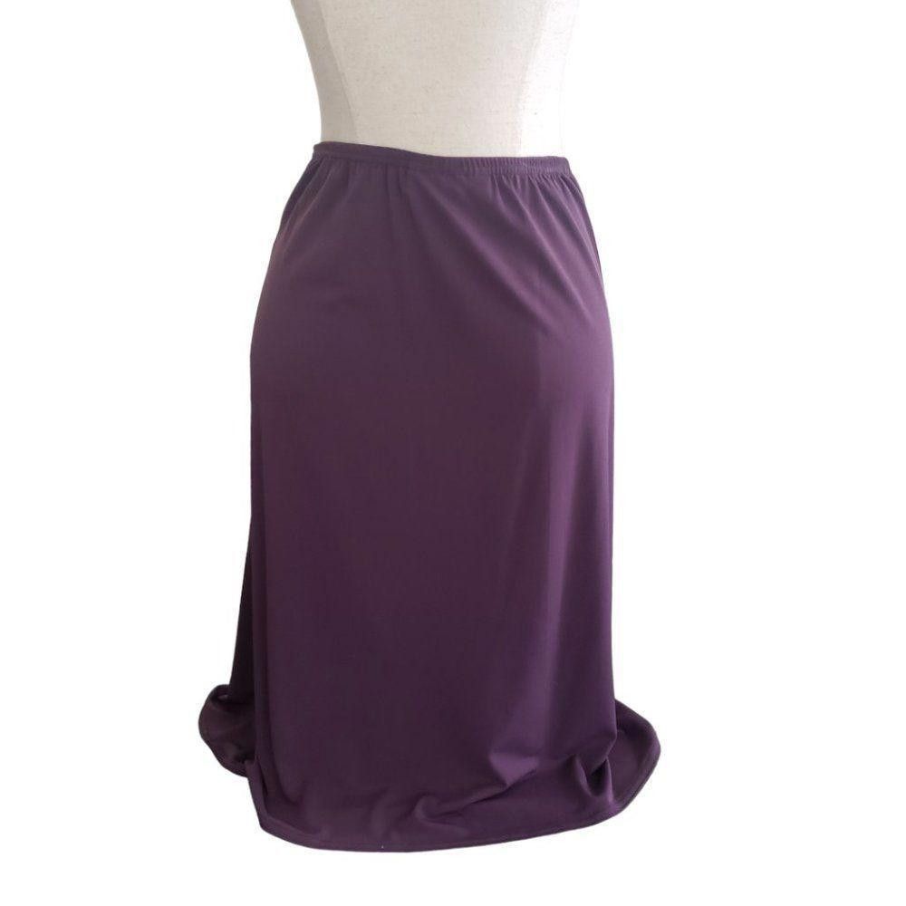 Other Ct1398 Dress Barn Purple Polyester Skirt Medium Size 32" / US 10 / IT 46 - 2 Thumbnail