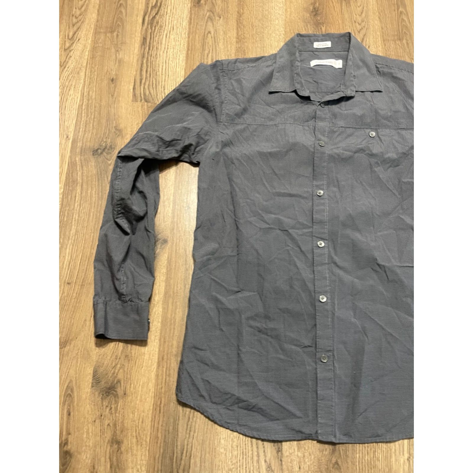 Calvin Klein Calvin Klein Shirt Mens Size Small Grey Long Sleeve Button Up Shirt Size US S / EU 44-46 / 1 - 3 Thumbnail
