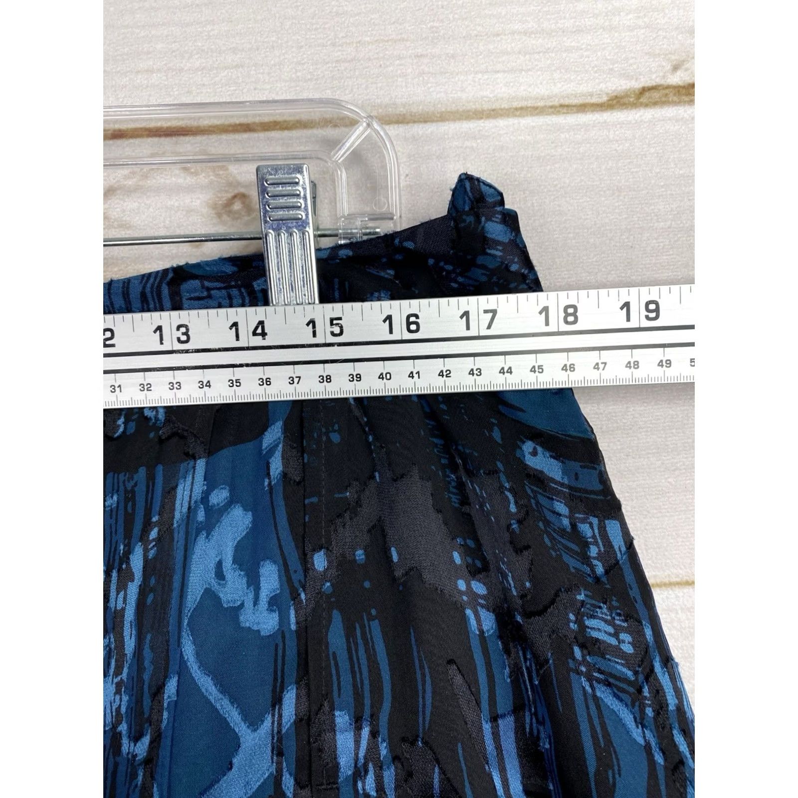 Vintage Chico's Skirt 14 L/XL Teal Black Burnout Silk Blend Lined Long Midi A-Line Bohemian NWT Womens Size 36" / US 14 / IT 50 - 5 Thumbnail