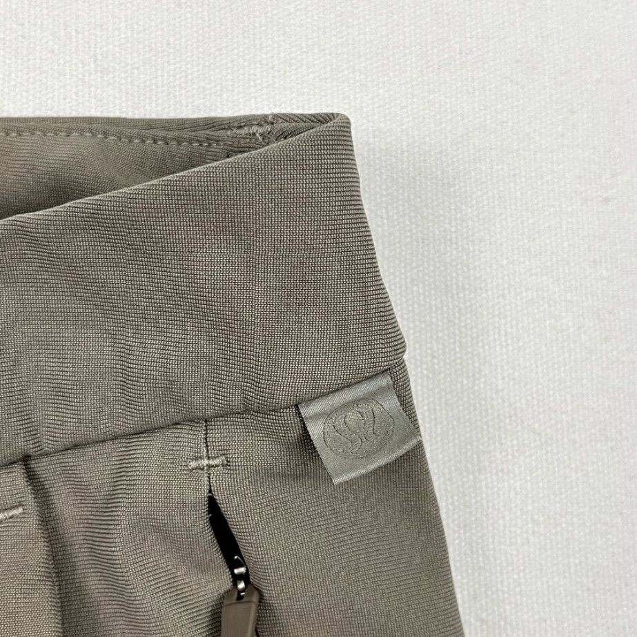 Lululemon Lululemon Commission Mens Pants 34 Slim Chino Tapered 28 Grey Sage Polyester Blend Regular 5-Pocket Breathable Easy Care Zipper Button Logo Size US 34 / EU 50 - 3 Thumbnail
