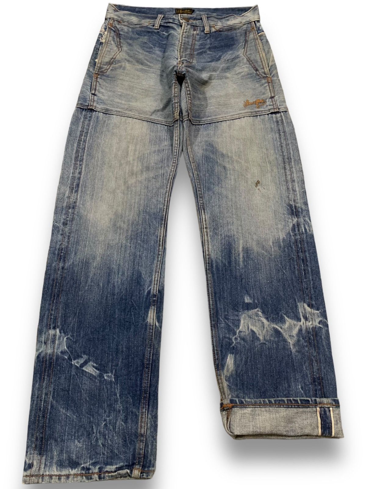 Hysteric Glamour Vintage Sacrifice Japan Selvedge Acid Wash Buckle Back Jeans Size US 30 / EU 46 - 1 Thumbnail