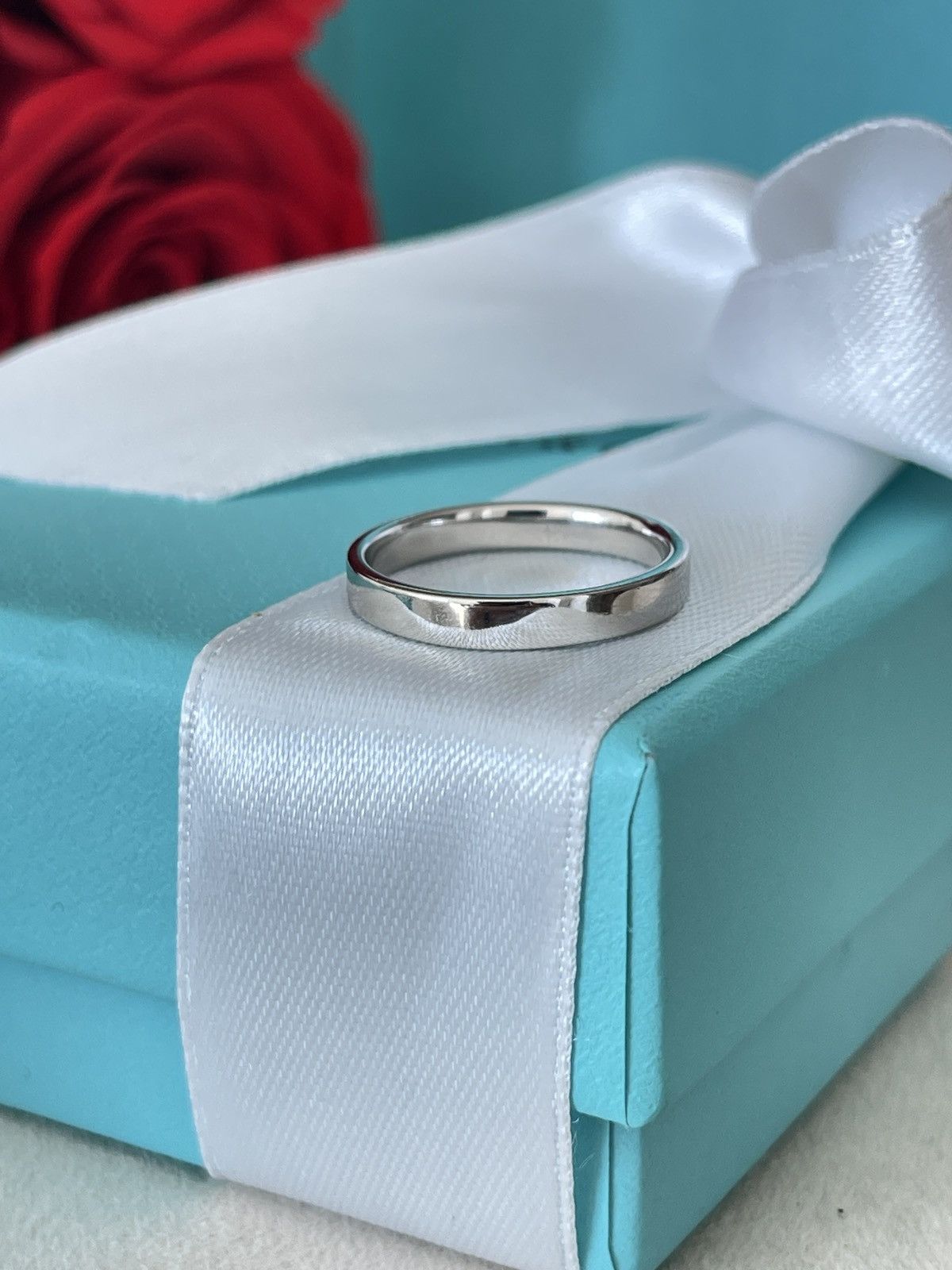Tiffany & Co. ️ Tiffany & Co. Flat Band Ring in Platinum 6.75 NEW $1500 Size ONE SIZE - 5 Thumbnail