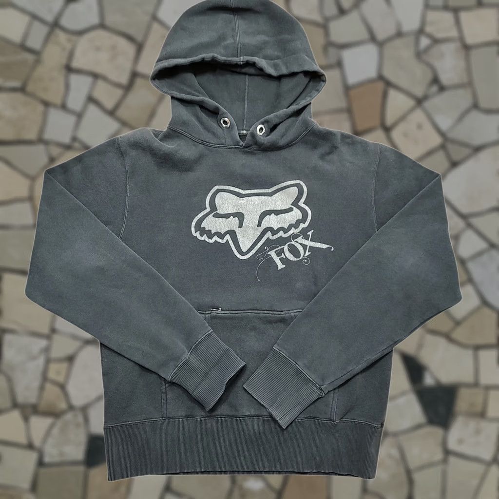 Fox Racing Fox Racing Hoodie Womens M Black Double Sided Logo Pullover Moto Sweatshirt Printed Graphic Hooded Pockets All Seasons Size M / US 6-8 / IT 42-44 - 1 Thumbnail