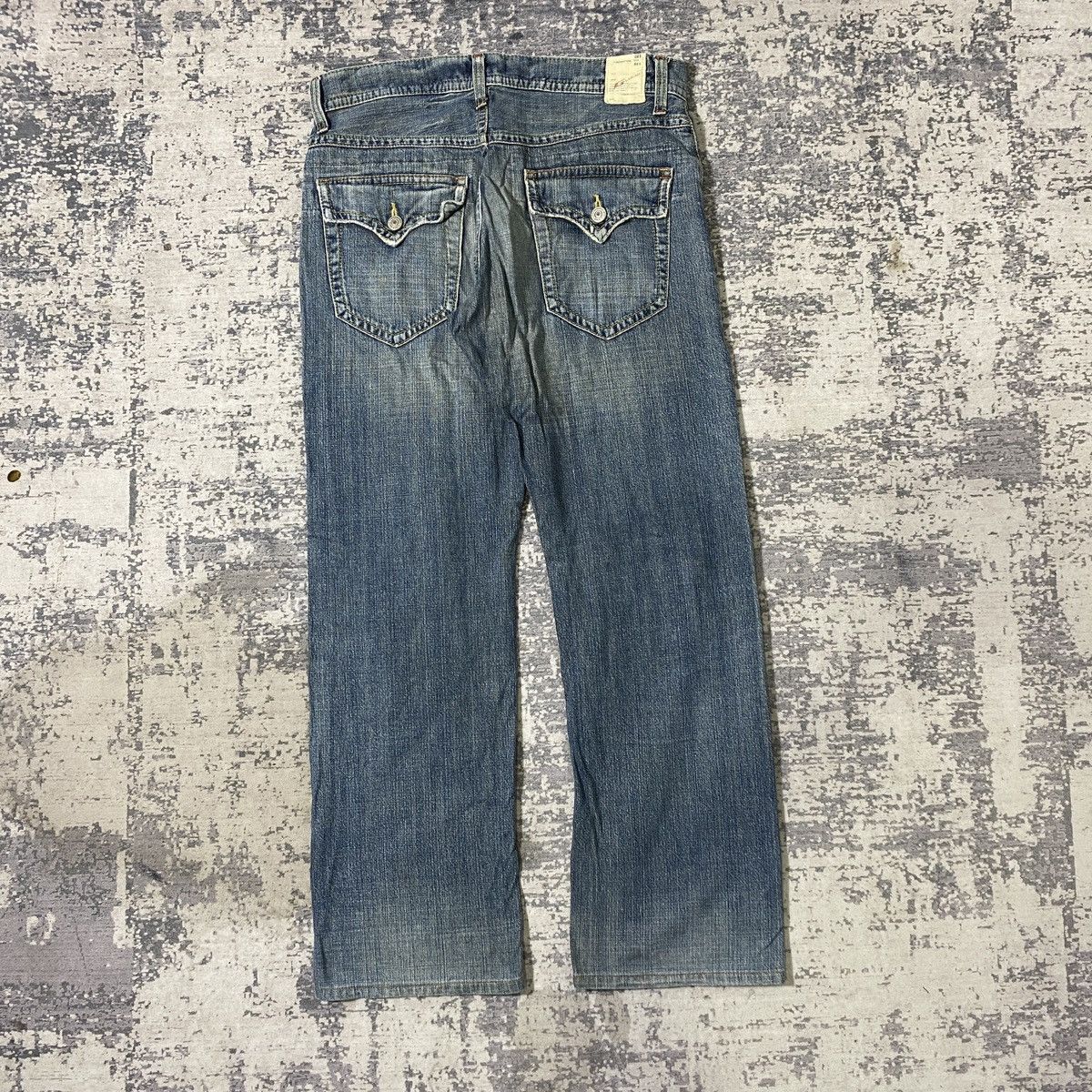 If Six Was Nine × Japanese Brand × Le Grande Bleu (L.G.B.) Vintage GL Heart Distressed Denim Pants Size US 36 / EU 52 - 1 Thumbnail