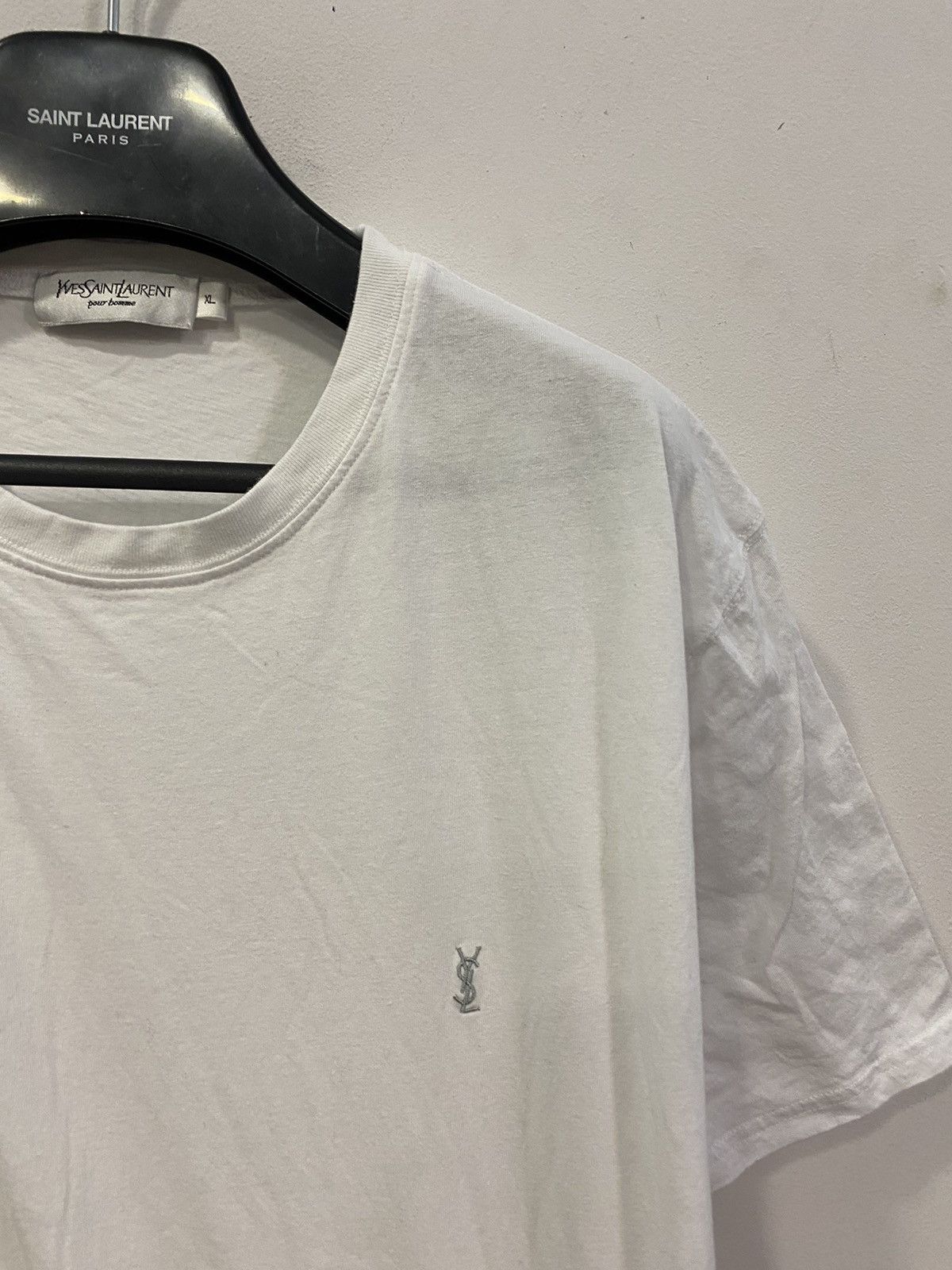 Yves Saint Laurent White YSL T-shirt Snow Size US L / EU 52-54 / 3 - 4 Thumbnail