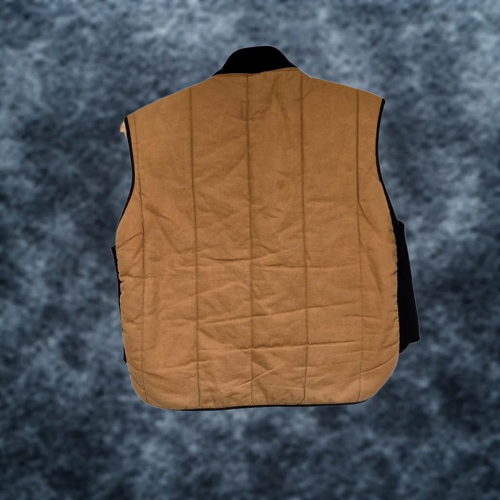 Refrigiwear VINTAGE RefrigiWear Vest Full Zip Insulated Quilted Workwear Outdoor Tan XL Men Size US XL / EU 56 / 4 - 1 Thumbnail