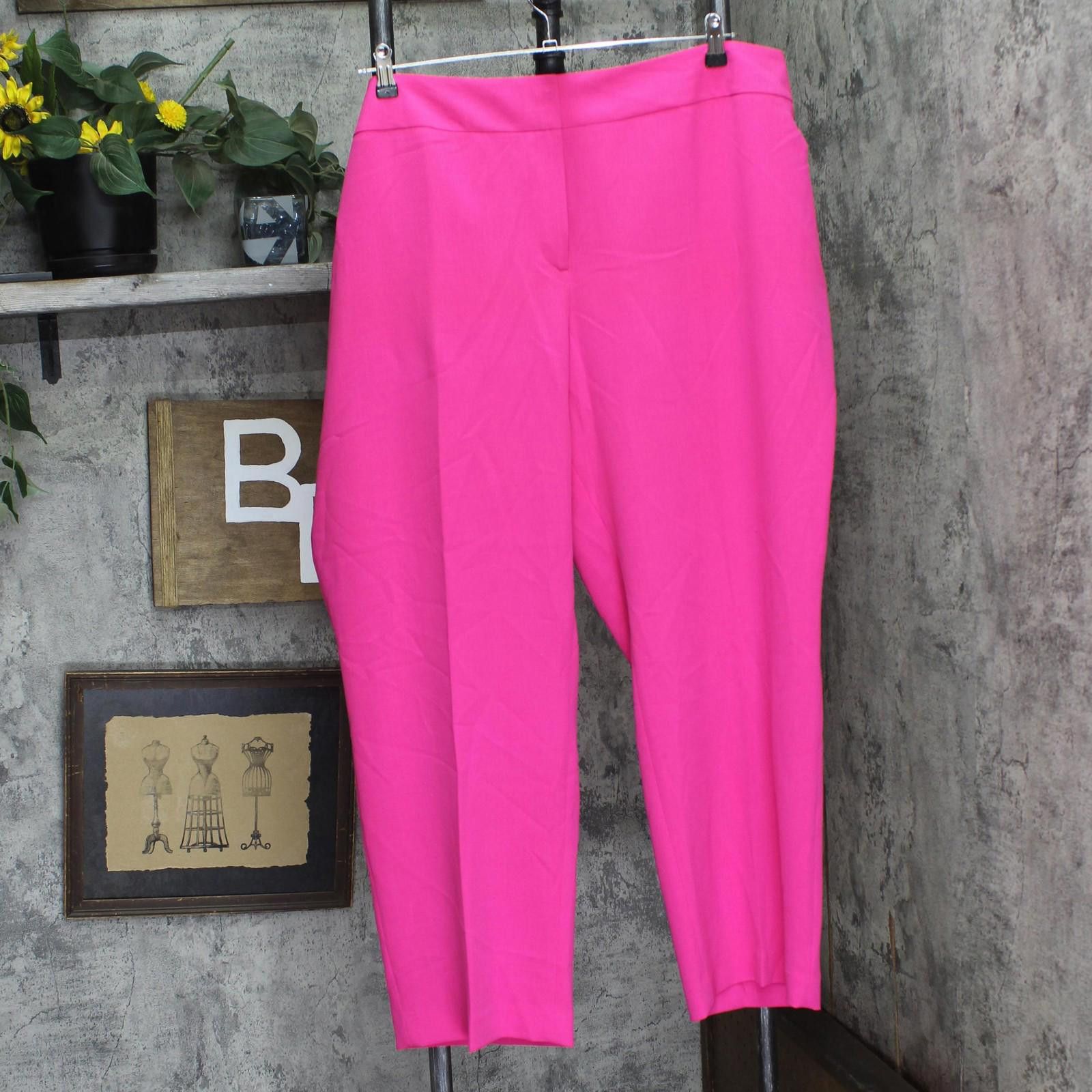 Other Nwt Kasper Straight-leg Pants 10891915 Pink Perfection 22w Size 42" / US 20 - 1 Thumbnail