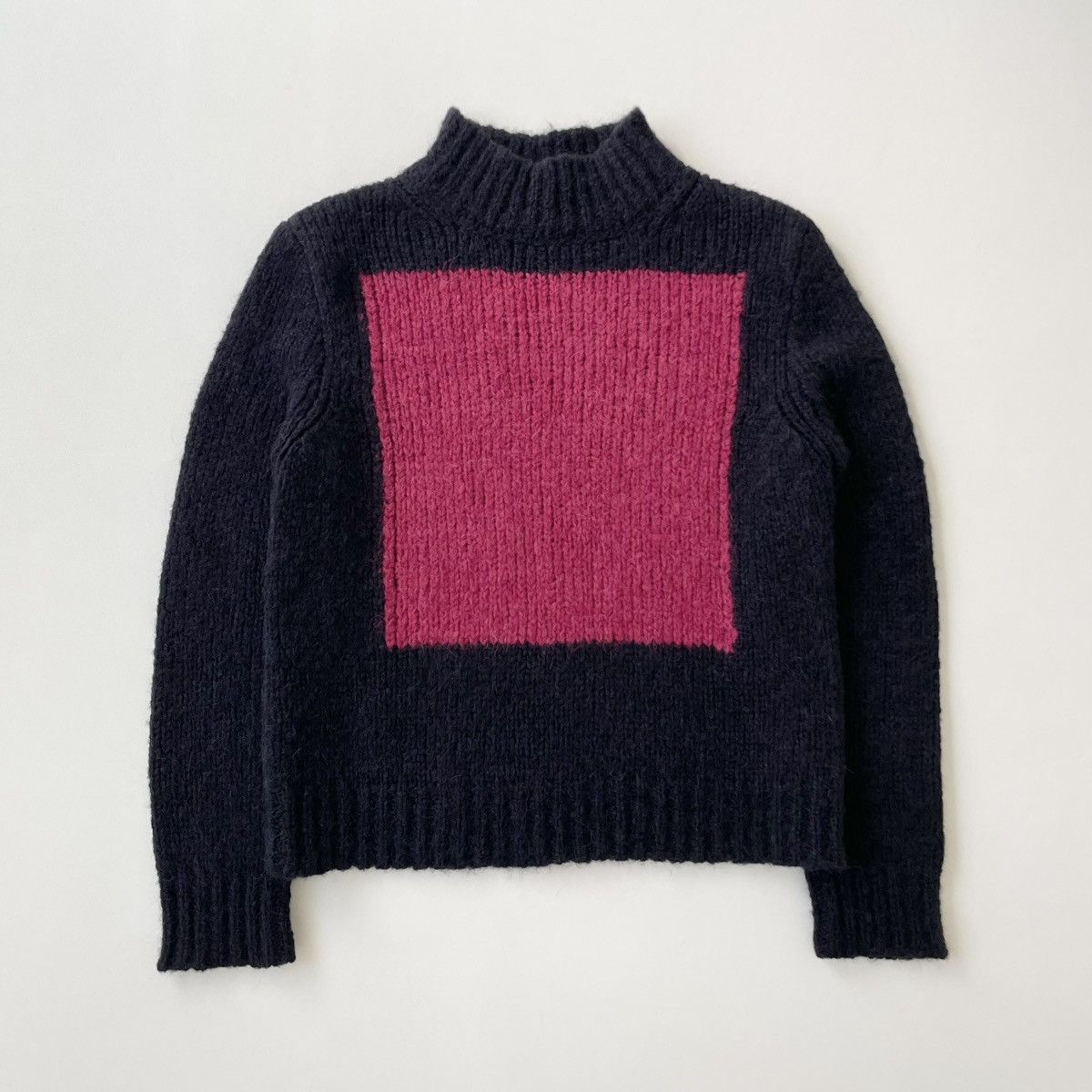 Dries Van Noten Cropped ‘Modular Panel’ Alpaca Sweater Size US M / EU 48-50 / 2 - 2 Thumbnail