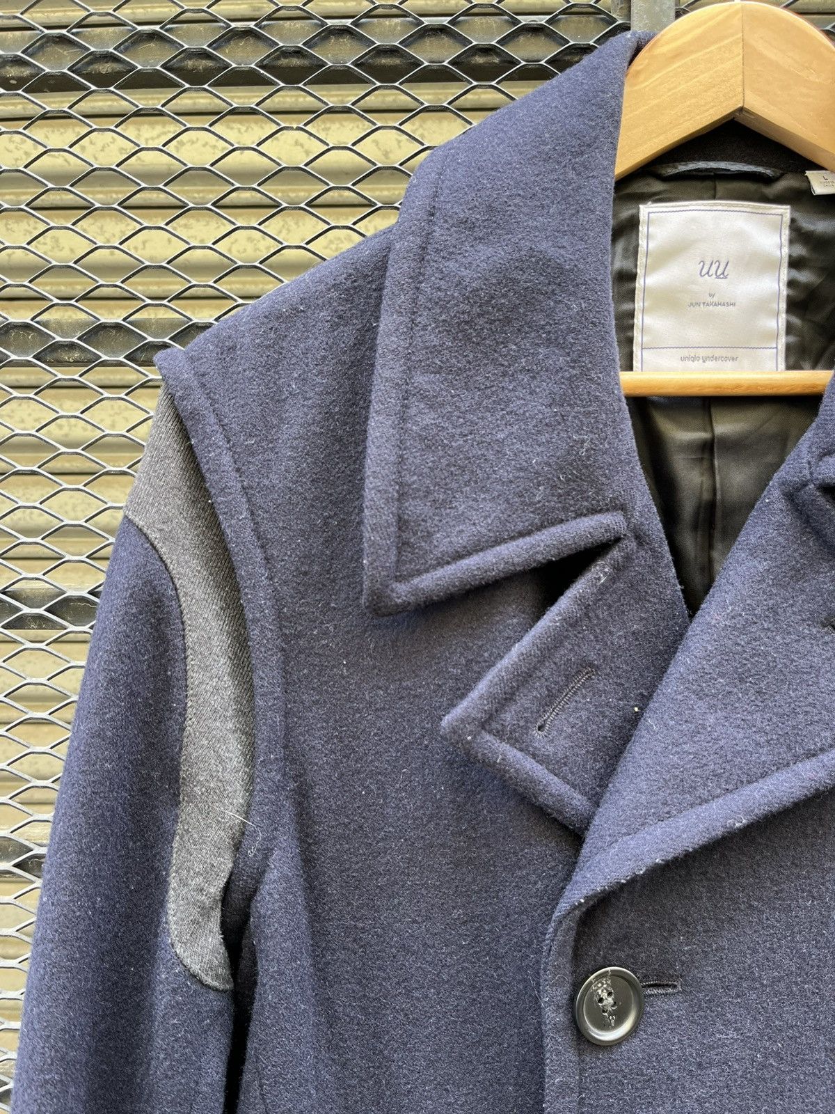 Undercover × Uniqlo Jun Takahashi Undercover Double Breasted Wool Coat Jacket Size US L / EU 52-54 / 3 - 5 Thumbnail