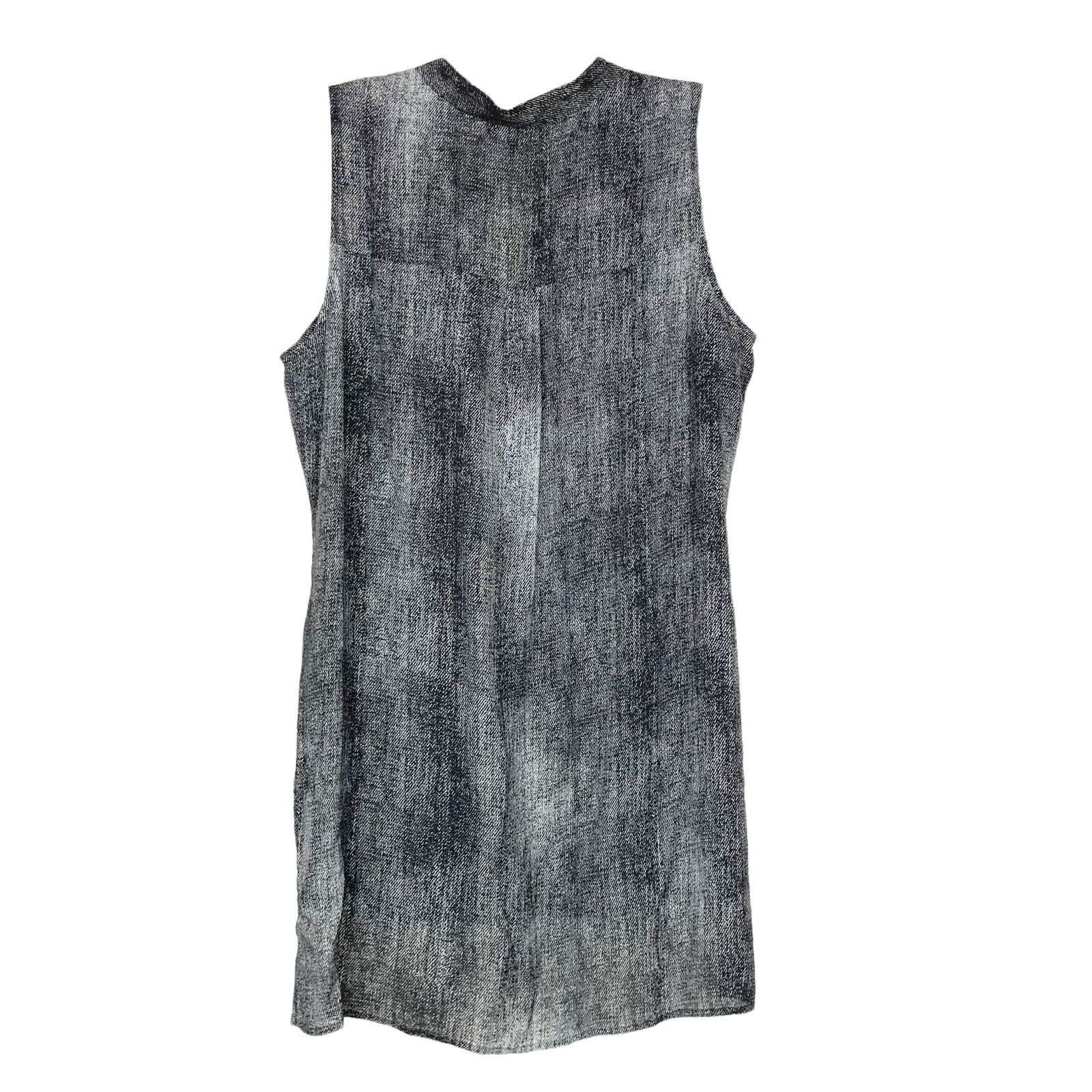 Eileen Fisher Eileen Fisher 100% Silk Gray Sleeveless Button Down Sz S Size S / US 4 / IT 40 - 4 Thumbnail