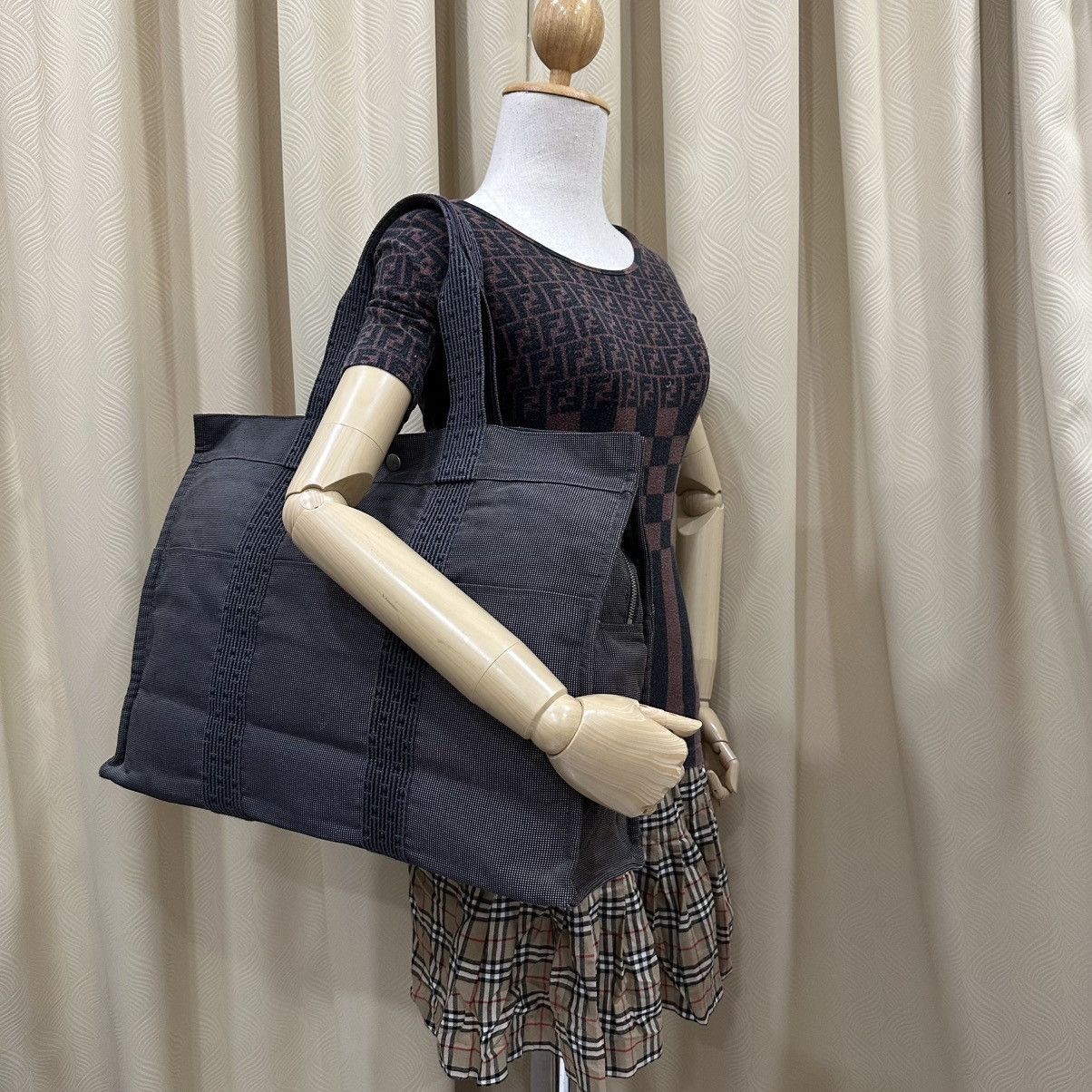 Hermes ‼️LASTDROP‼️ HERMES HER LINE GM CANVAS TOTE BAG Size ONE SIZE - 1 Thumbnail