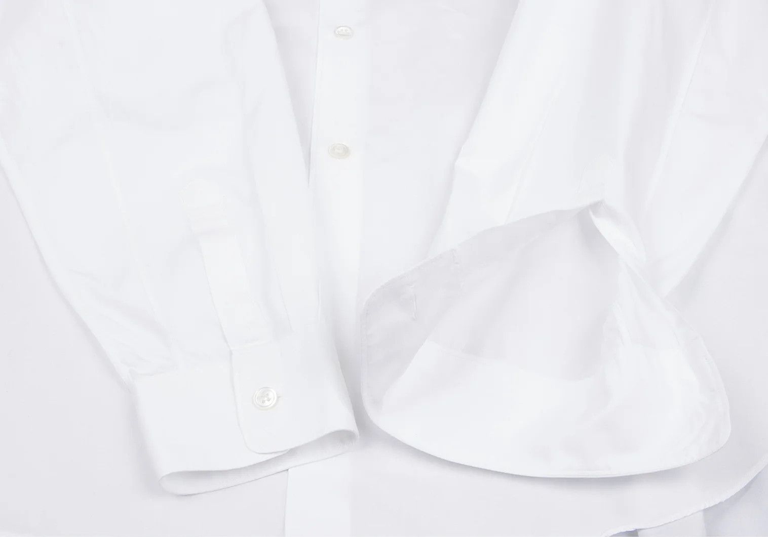 Comme des Garcons Homme Plus Basic Cotton Shirt in White, Size M Size US M / EU 48-50 / 2 - 8 Thumbnail
