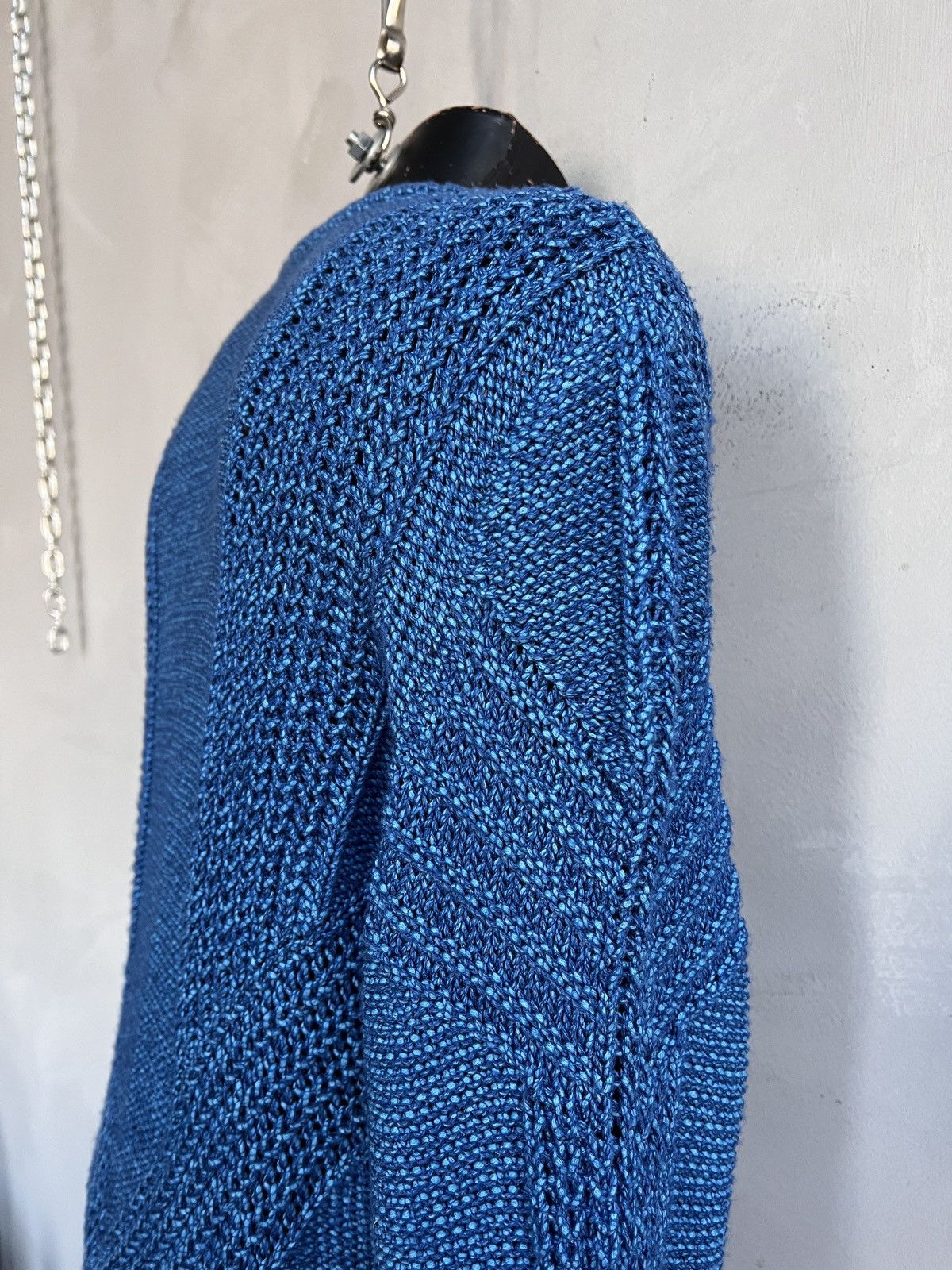 Diesel Diesel blue sweater distressed knitted y2k junya watanabe Size US L / EU 52-54 / 3 - 11 Thumbnail