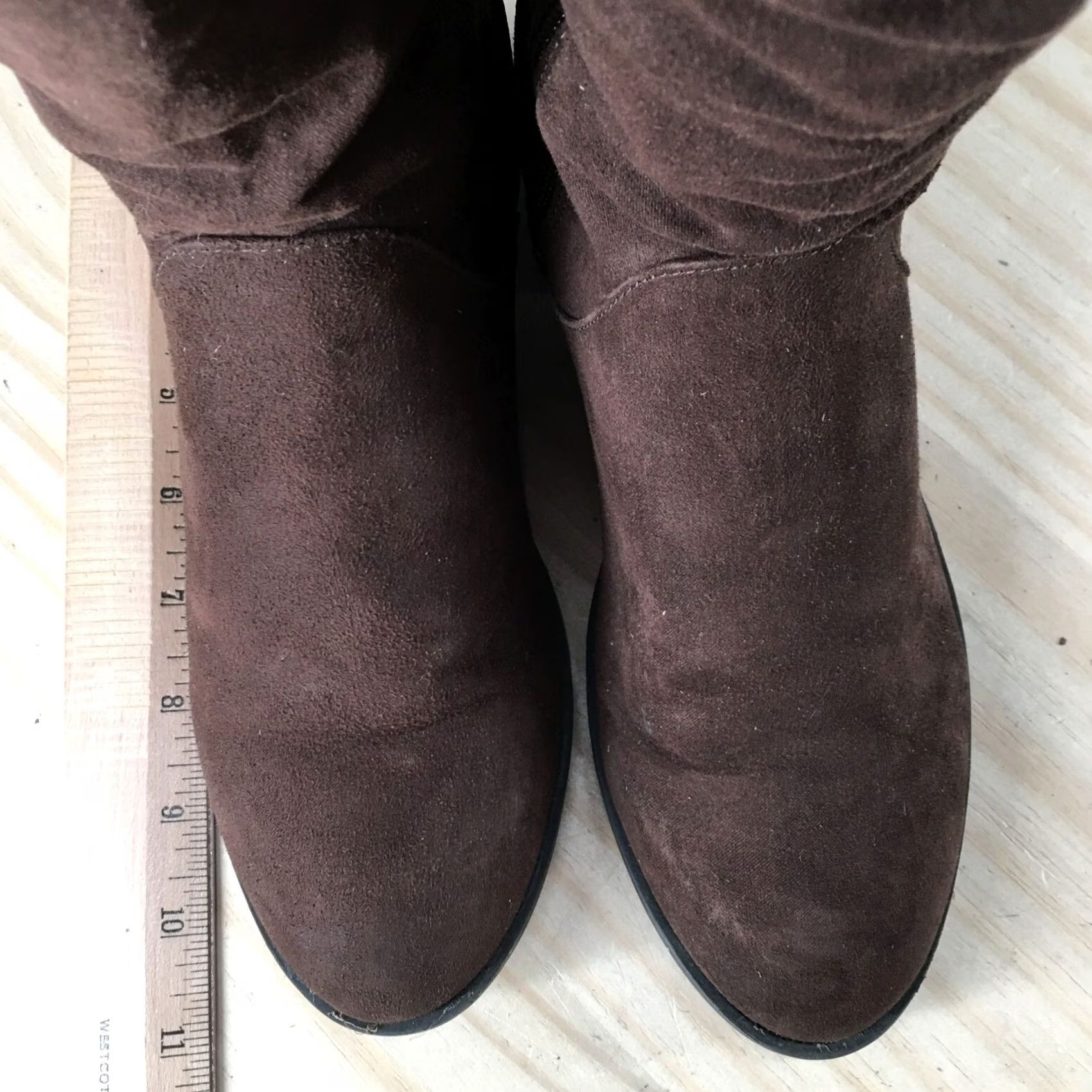 Vintage Kelly & Katie Boots Womens 6.5 M Lilyana Tall Knee High Brown Fabric Zip Heels Boots Size US 7 / IT 37 - 7 Thumbnail