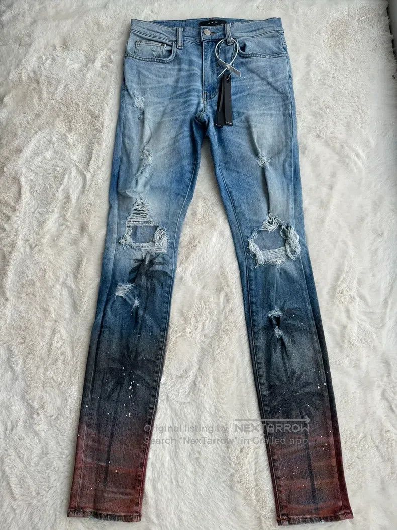 Amiri Amiri Size 32 Coconut sunset destroys jeans. Size US 32 / EU 48 - 1 Thumbnail