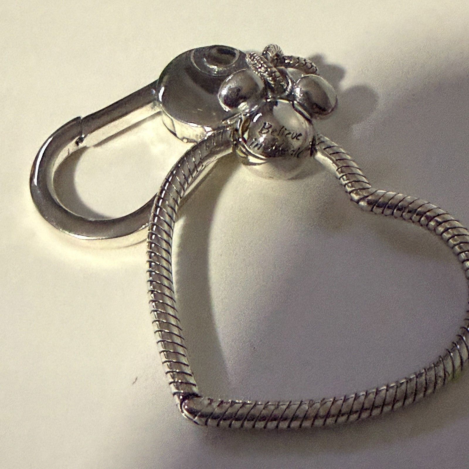 Other Sterling Silver Minnie Ears Heart Believe In Magic Clasp Key Size ONE SIZE - 1 Thumbnail