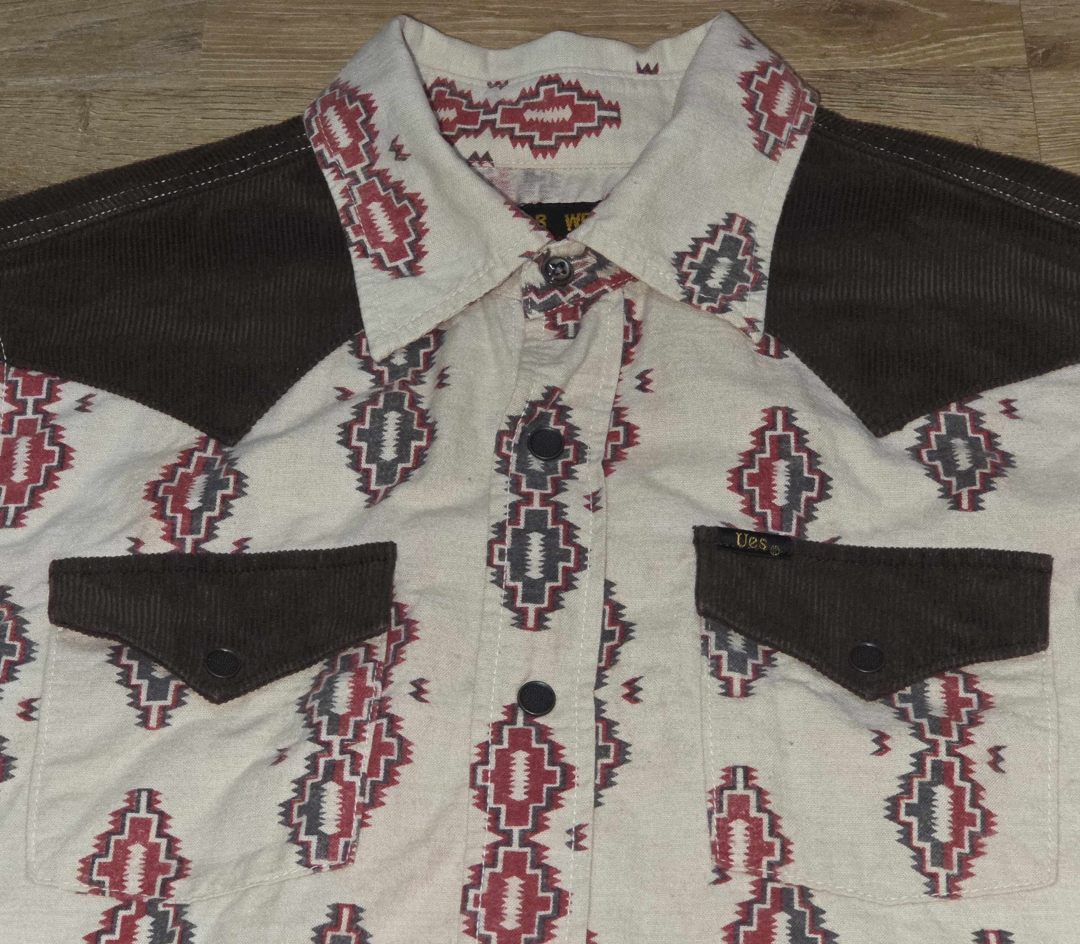 Japanese Brand Vintage UES Work Wear Sanforized Union Made Western Shirt Size US S / EU 44-46 / 1 - 3 Thumbnail