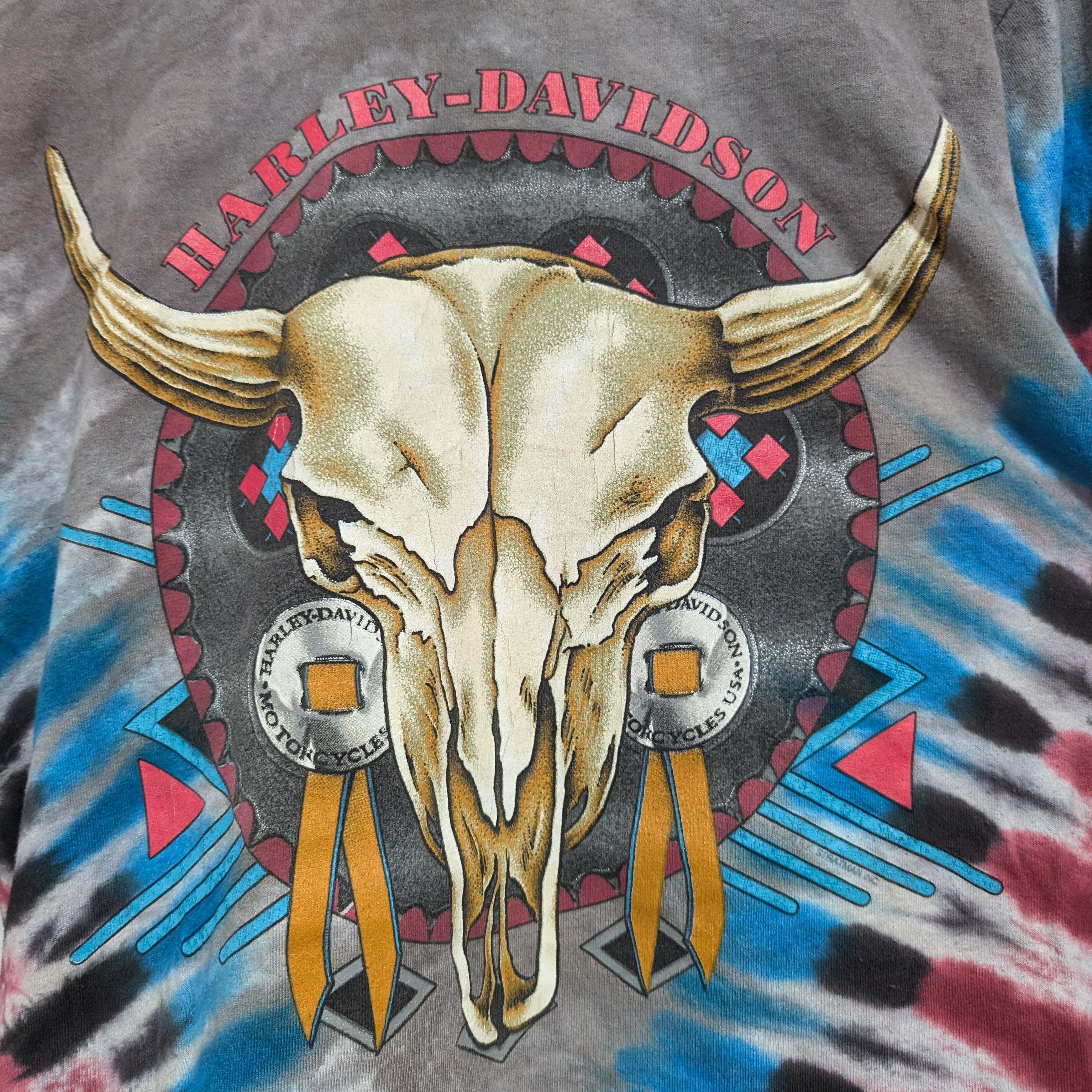 Harley Davidson × Vintage Vintage Harley Davidson Single Stitch Long Sleeve Size US M / EU 48-50 / 2 - 2 Thumbnail
